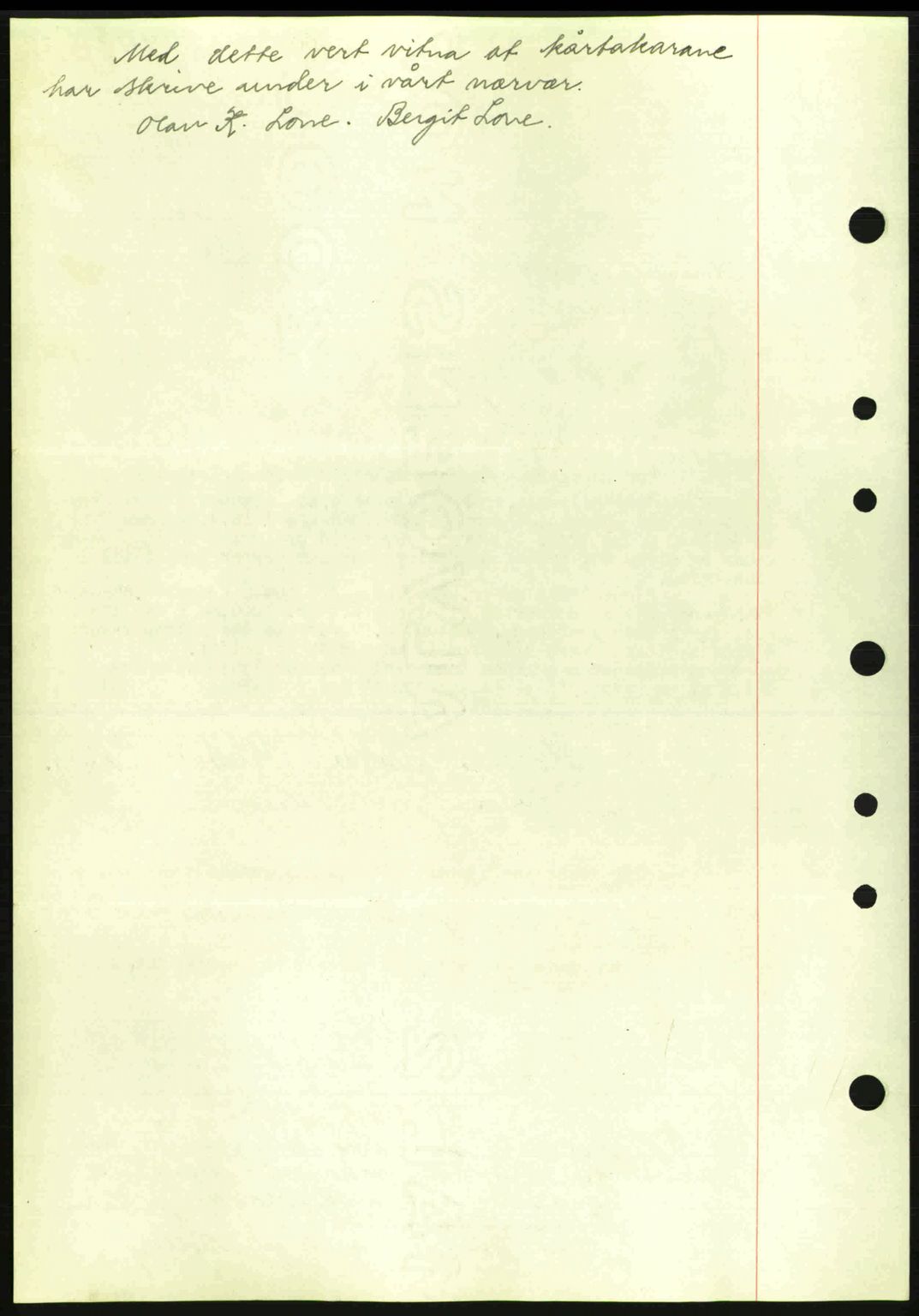 Nordhordland sorenskrivar, SAB/A-2901/1/G/Gb/Gbf/L0010: Pantebok nr. A10, 1939-1940, Dagboknr: 2940/1939