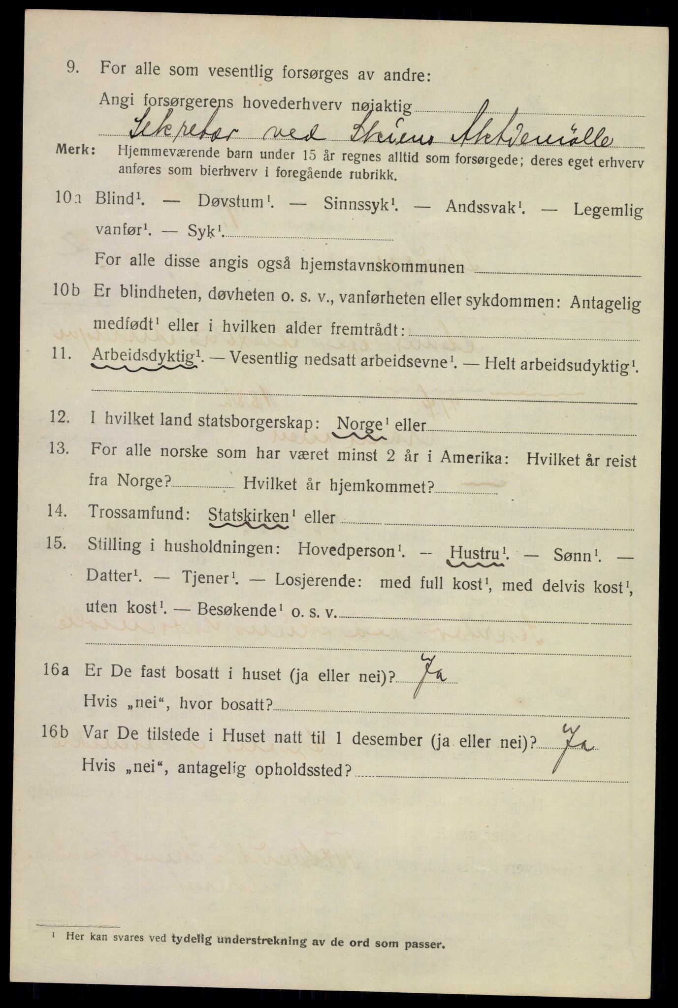 SAKO, Folketelling 1920 for 0806 Skien kjøpstad, 1920, s. 14383