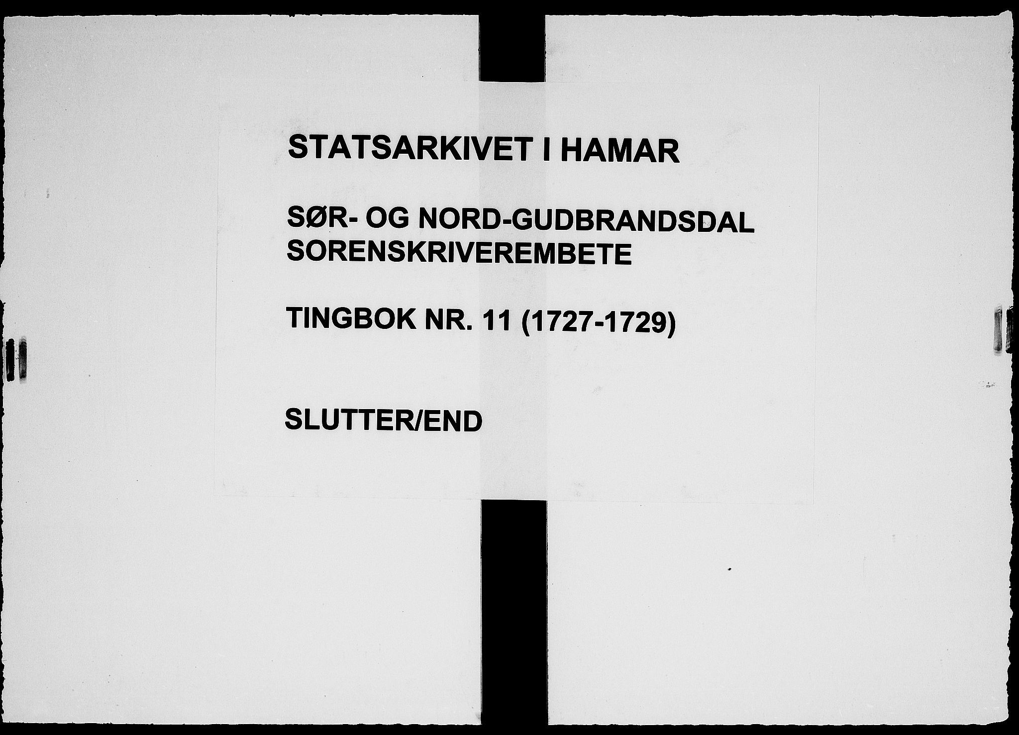 Sorenskriverier i Gudbrandsdalen, SAH/TING-036/G/Gb/Gbc/L0011: Tingbok - Nord- og Sør-Gudbrandsdal, 1727-1729
