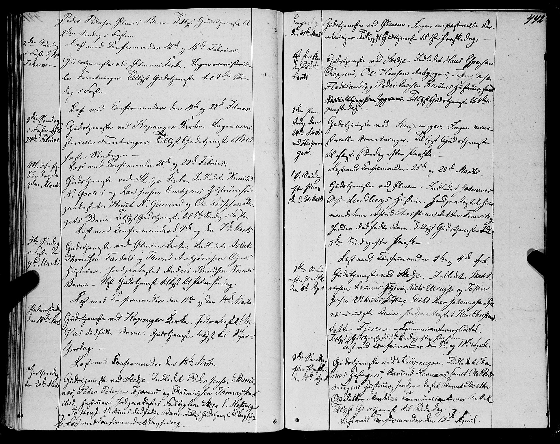 Sogndal sokneprestembete, AV/SAB-A-81301/H/Haa/Haaa/L0012II: Ministerialbok nr. A 12II, 1847-1877, s. 442