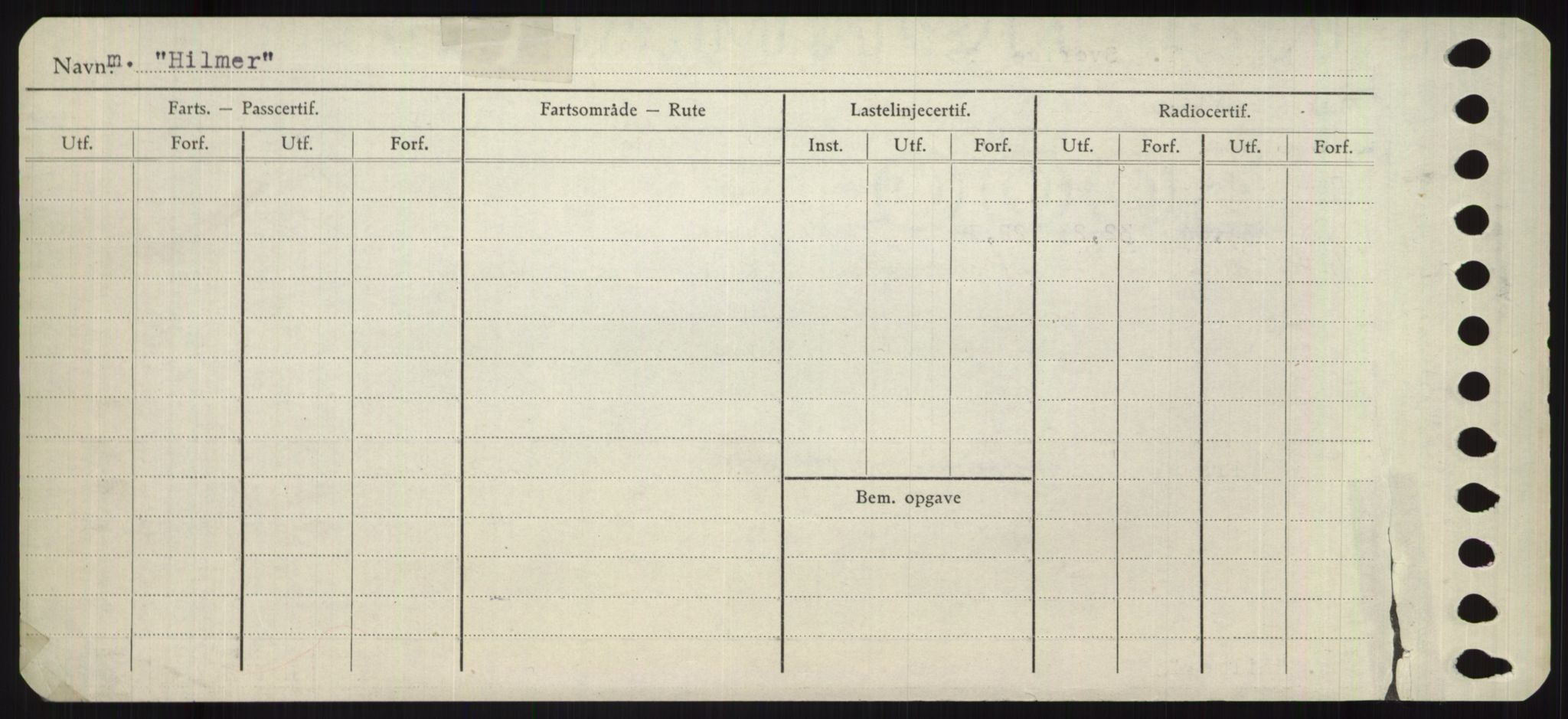 Sjøfartsdirektoratet med forløpere, Skipsmålingen, RA/S-1627/H/Ha/L0003/0001: Fartøy, Hilm-Mar / Fartøy, Hilm-Kol, s. 6