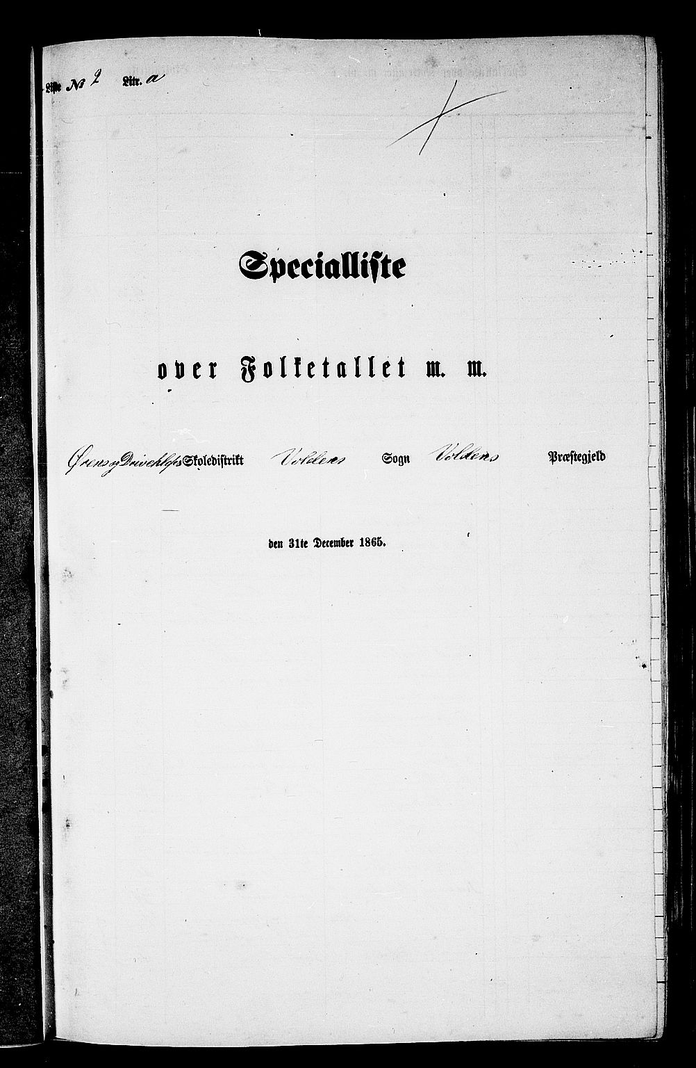 RA, Folketelling 1865 for 1519P Volda prestegjeld, 1865, s. 25
