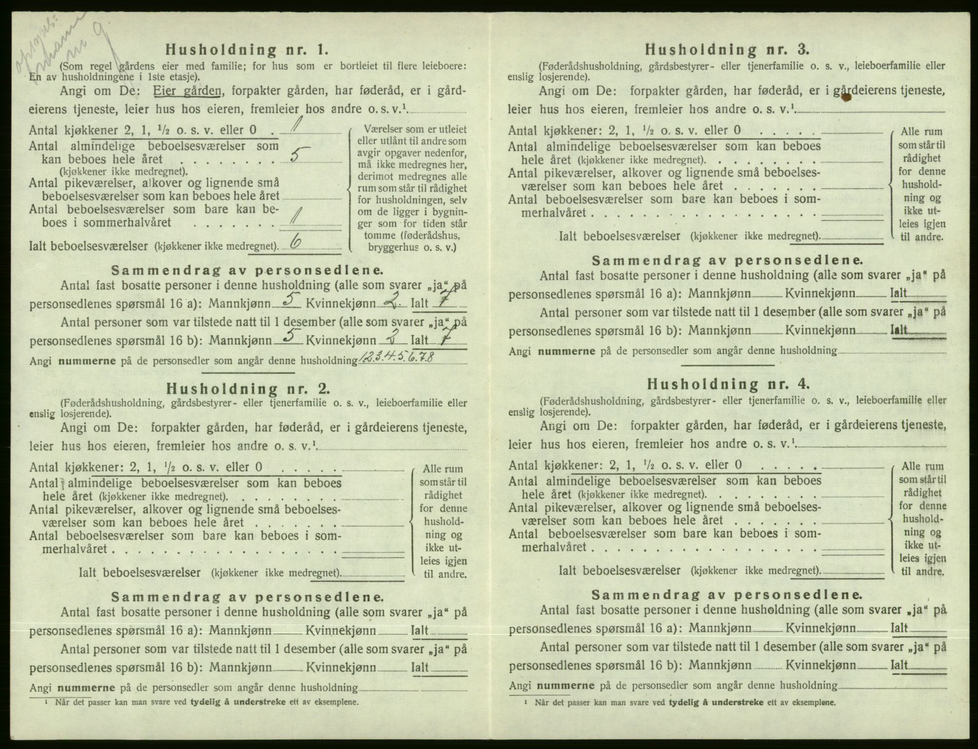 SAB, Folketelling 1920 for 1235 Voss herred, 1920, s. 410