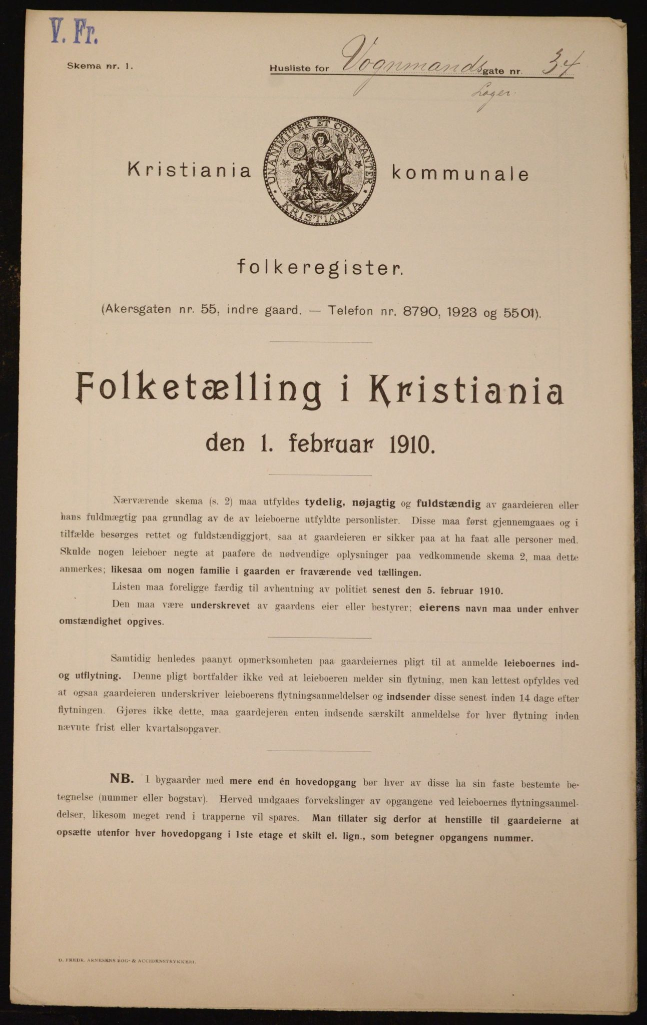 OBA, Kommunal folketelling 1.2.1910 for Kristiania, 1910, s. 117831