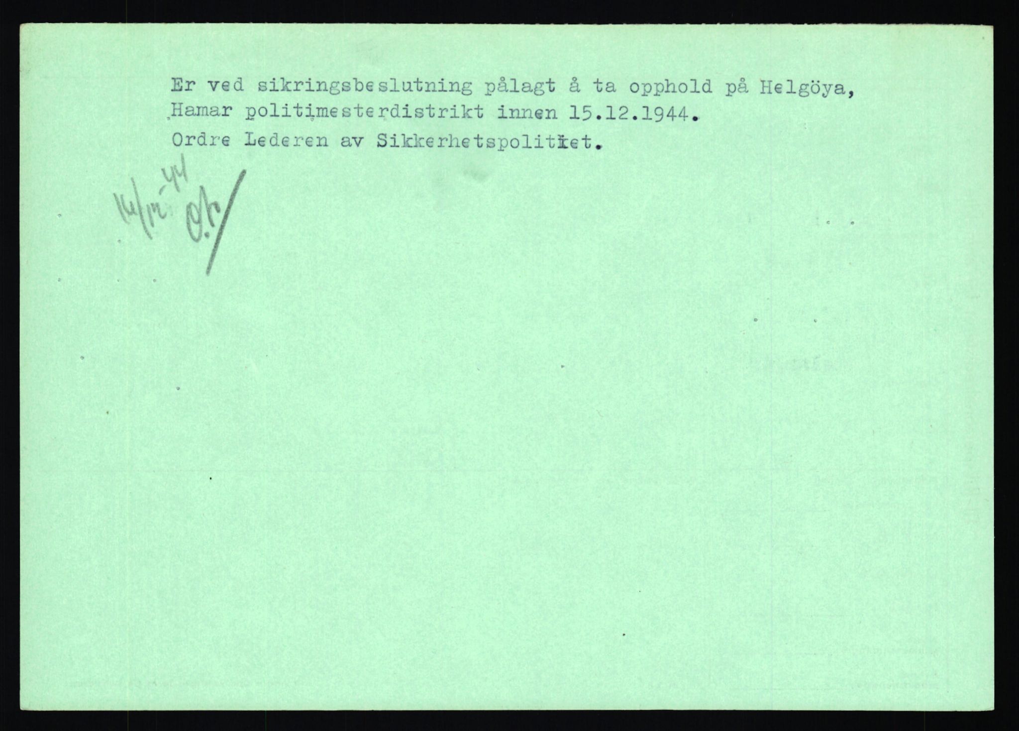 Statspolitiet - Hovedkontoret / Osloavdelingen, AV/RA-S-1329/C/Ca/L0006: Hanche - Hokstvedt, 1943-1945, s. 2230