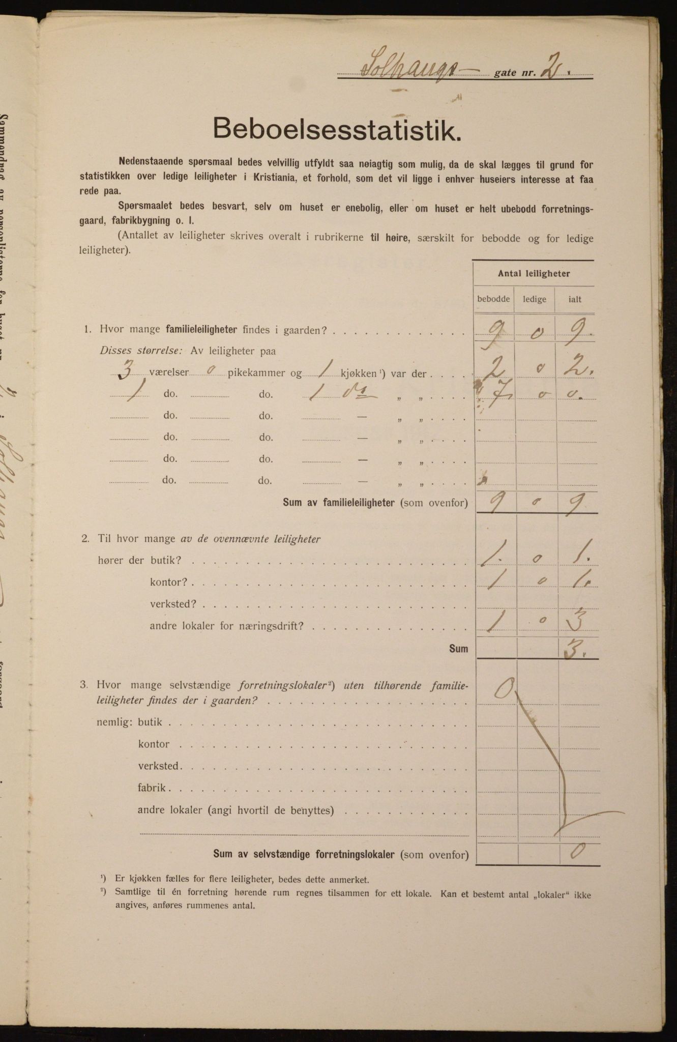 OBA, Kommunal folketelling 1.2.1912 for Kristiania, 1912, s. 99698