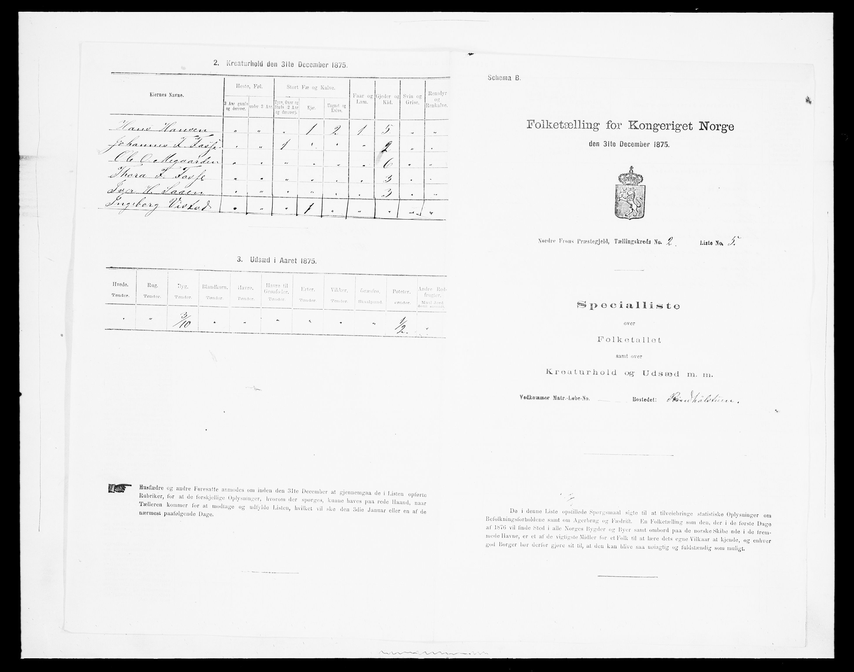 SAH, Folketelling 1875 for 0518P Nord-Fron prestegjeld, 1875, s. 148