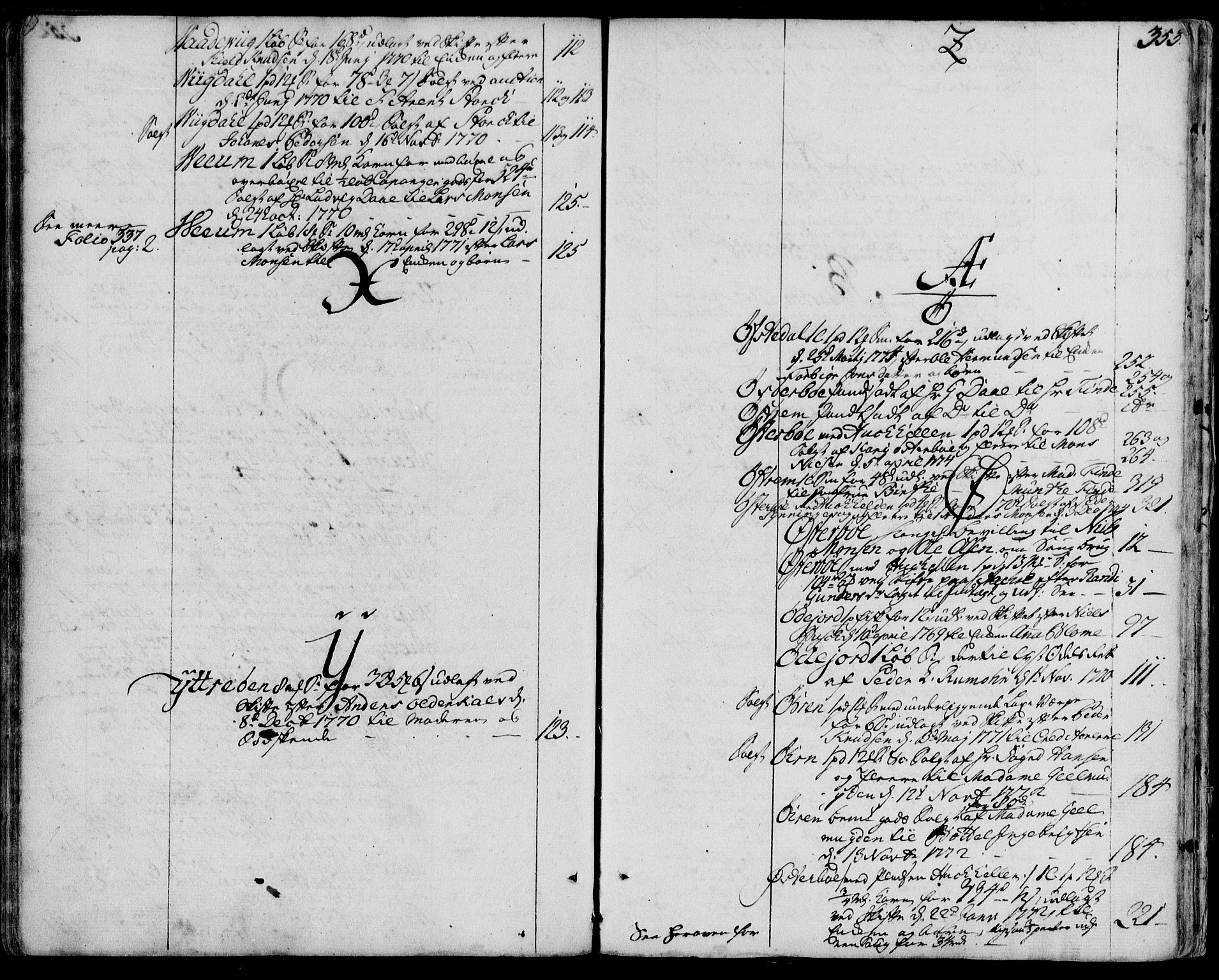 Ytre Sogn tingrett, SAB/A-2601/1/G/Gba/L0003: Pantebok nr. II.B.3, 1768-1775, s. 353