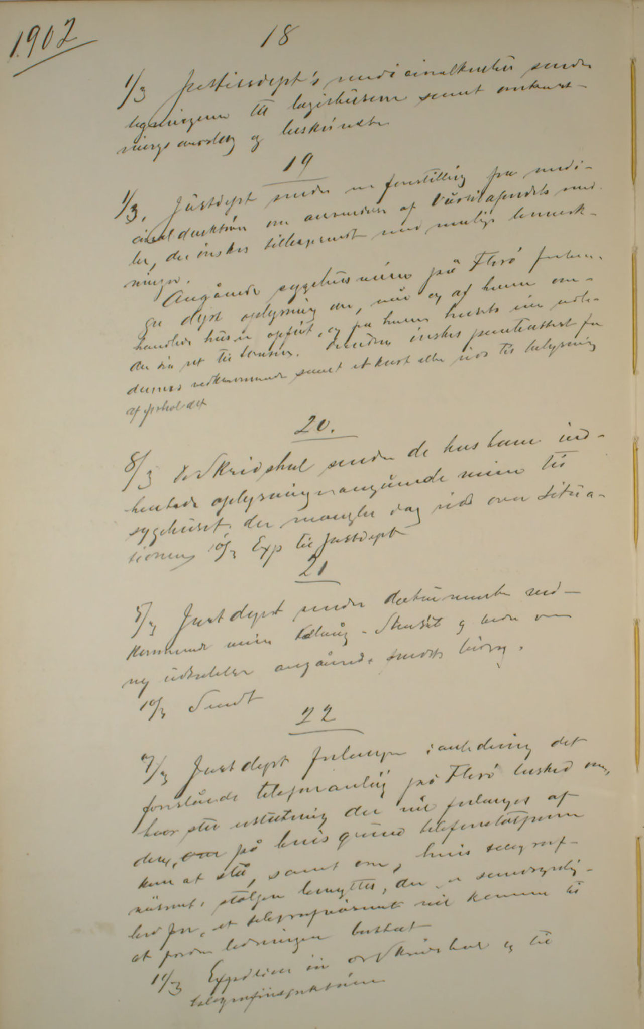 Lepraarkiver - Overlegen for den spedalske sykdom, AV/SAB-A-61001/B.c/L0007: Journal, 1899-1916