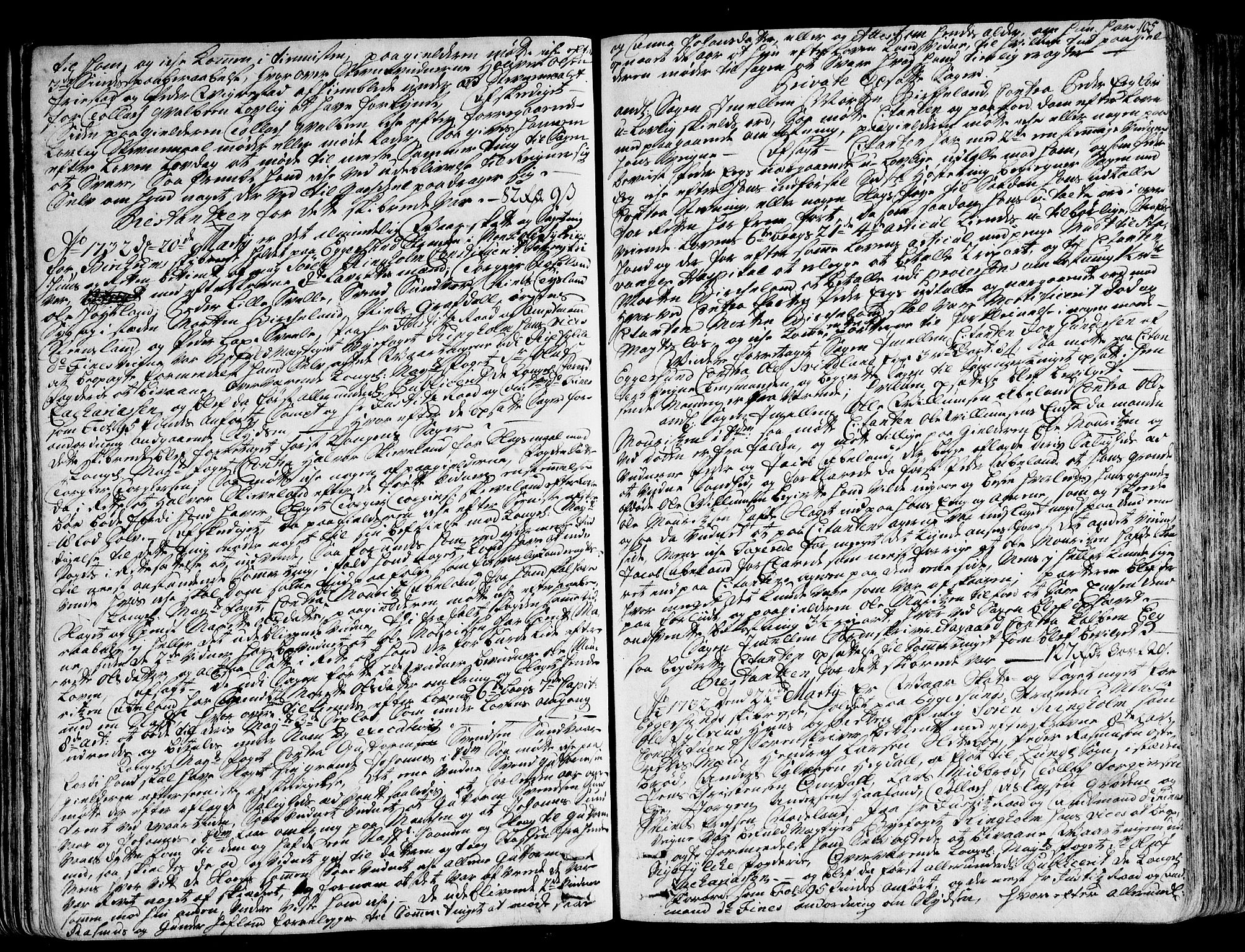 Jæren og Dalane sorenskriveri, SAST/A-100306/3/30/30BA/L0075: TINGBOK, 1730-1733, s. 104b-105a