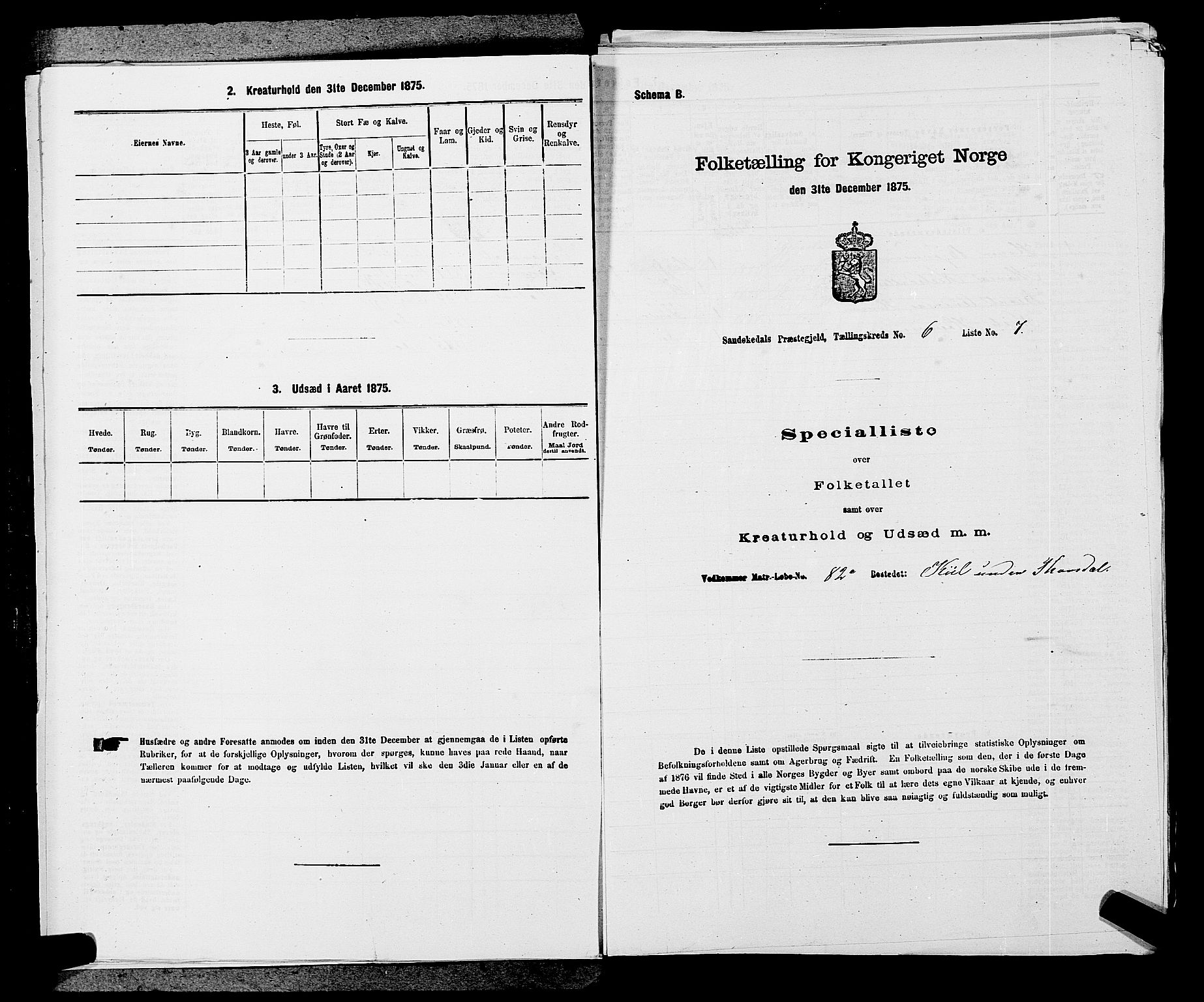 SAKO, Folketelling 1875 for 0816P Sannidal prestegjeld, 1875, s. 423