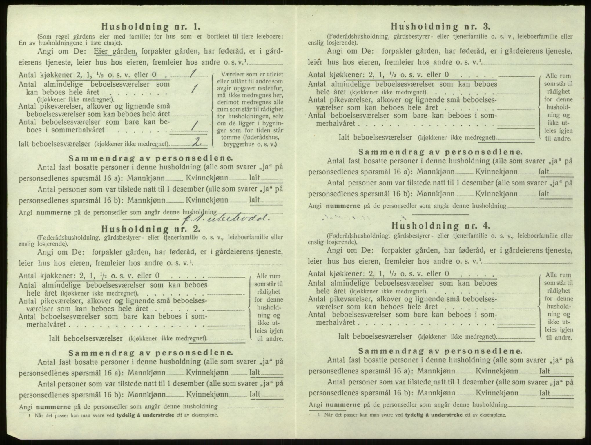 SAB, Folketelling 1920 for 1254 Hamre herred, 1920, s. 315