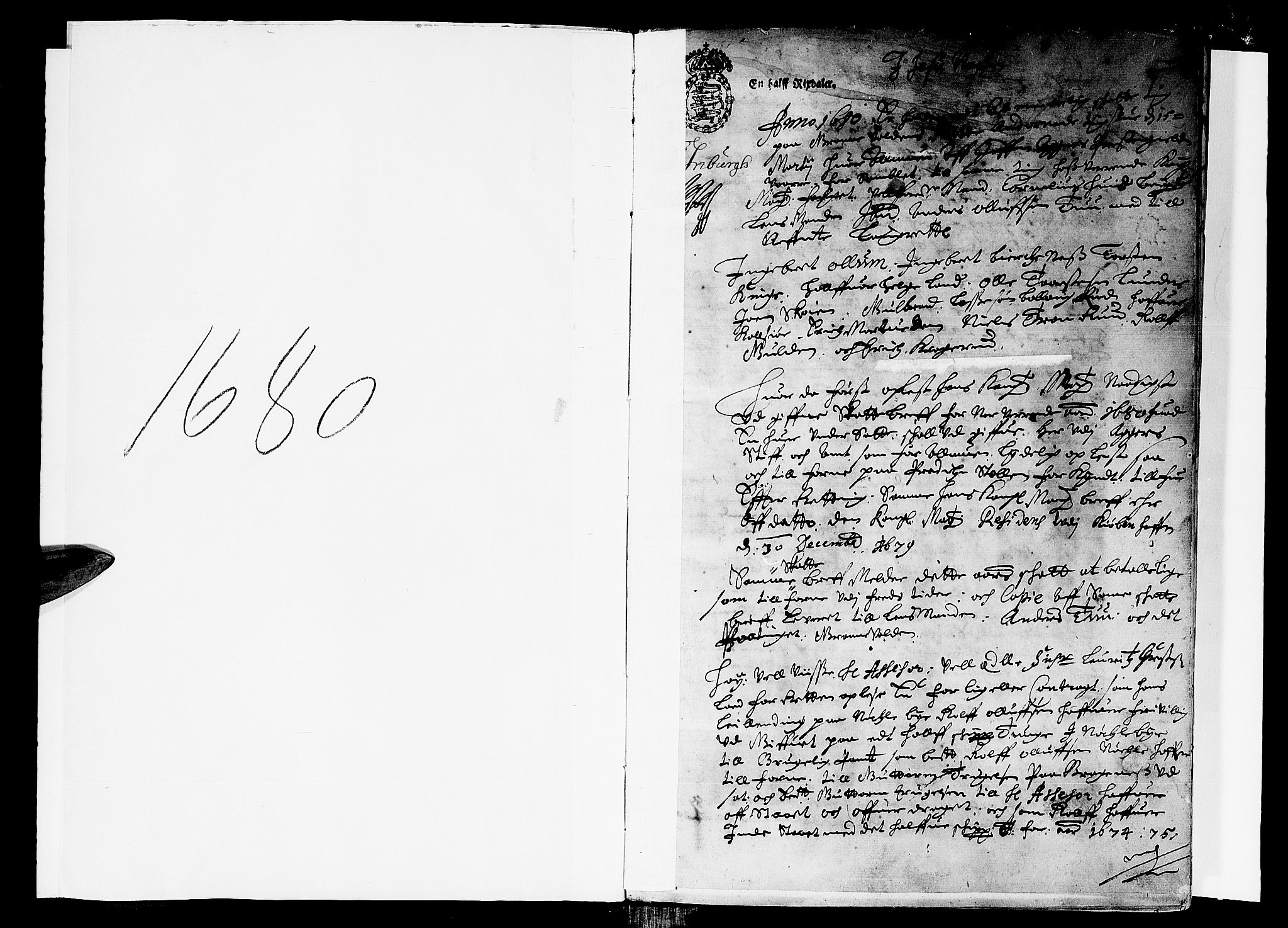 Hadeland, Land og Valdres sorenskriveri, AV/SAH-TING-028/G/Gb/L0020: Tingbok, 1680, s. 0b-1a