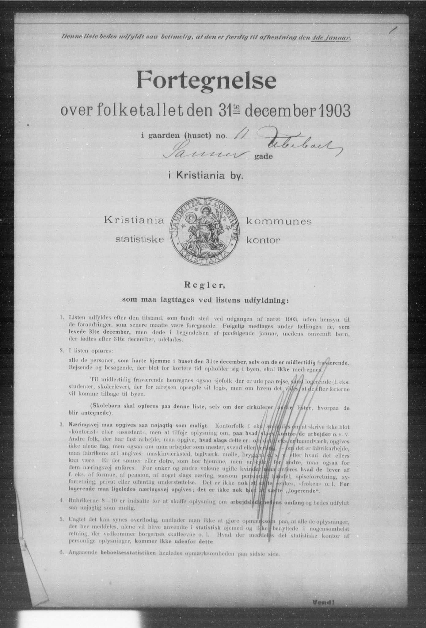 OBA, Kommunal folketelling 31.12.1903 for Kristiania kjøpstad, 1903, s. 17293