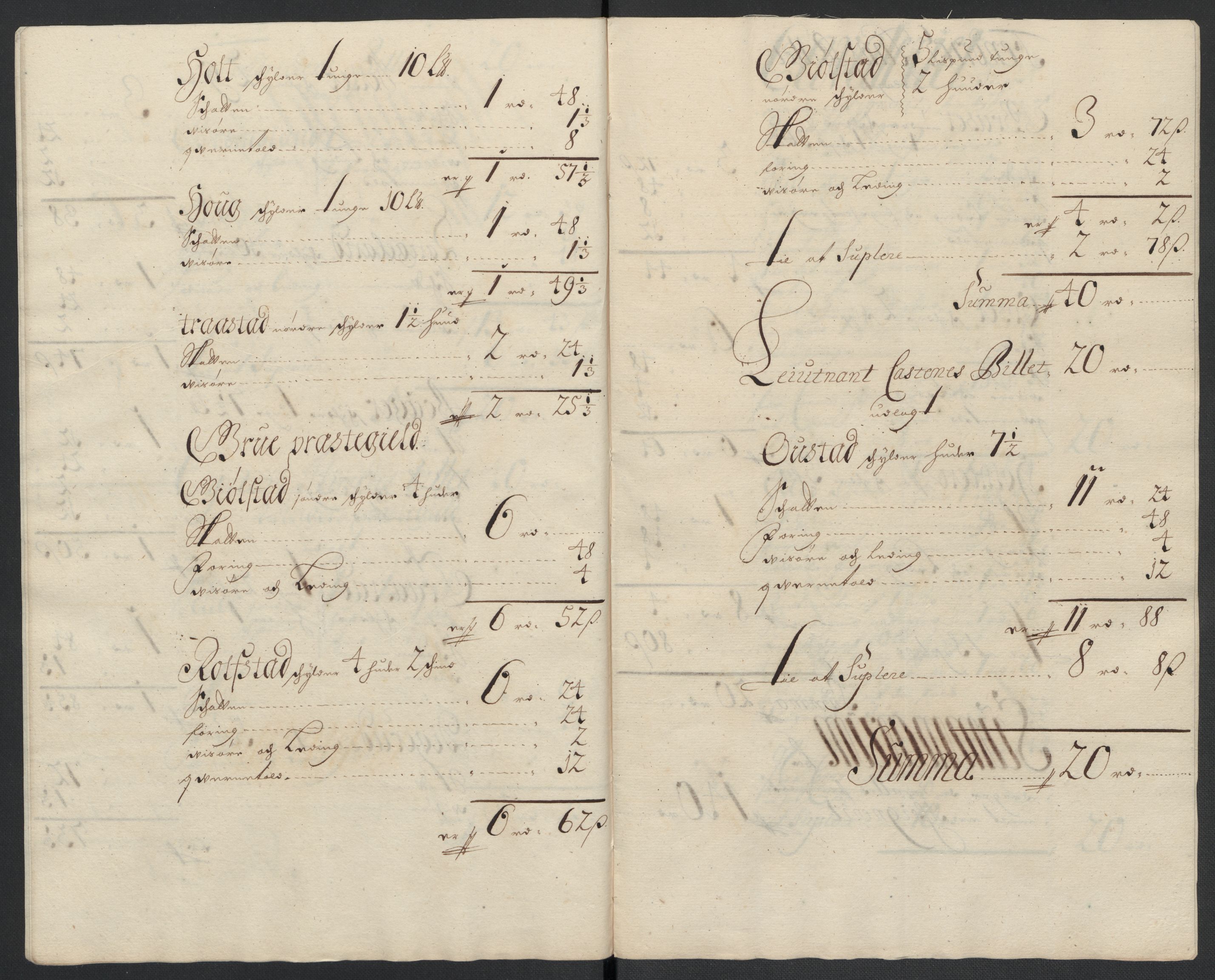 Rentekammeret inntil 1814, Reviderte regnskaper, Fogderegnskap, AV/RA-EA-4092/R13/L0839: Fogderegnskap Solør, Odal og Østerdal, 1701, s. 209