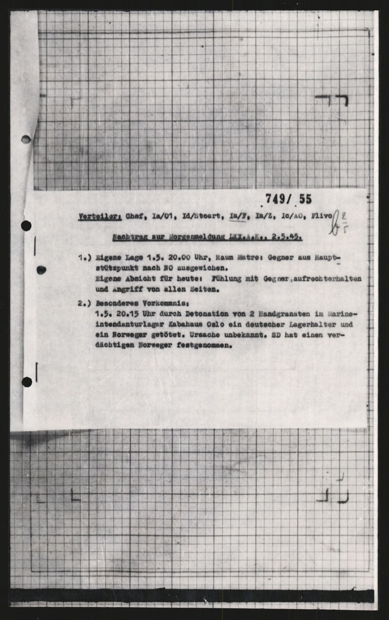 Forsvarets Overkommando. 2 kontor. Arkiv 11.4. Spredte tyske arkivsaker, AV/RA-RAFA-7031/D/Dar/Dara/L0009: Krigsdagbøker for 20. Gebirgs-Armee-Oberkommando (AOK 20), 1940-1945, s. 547