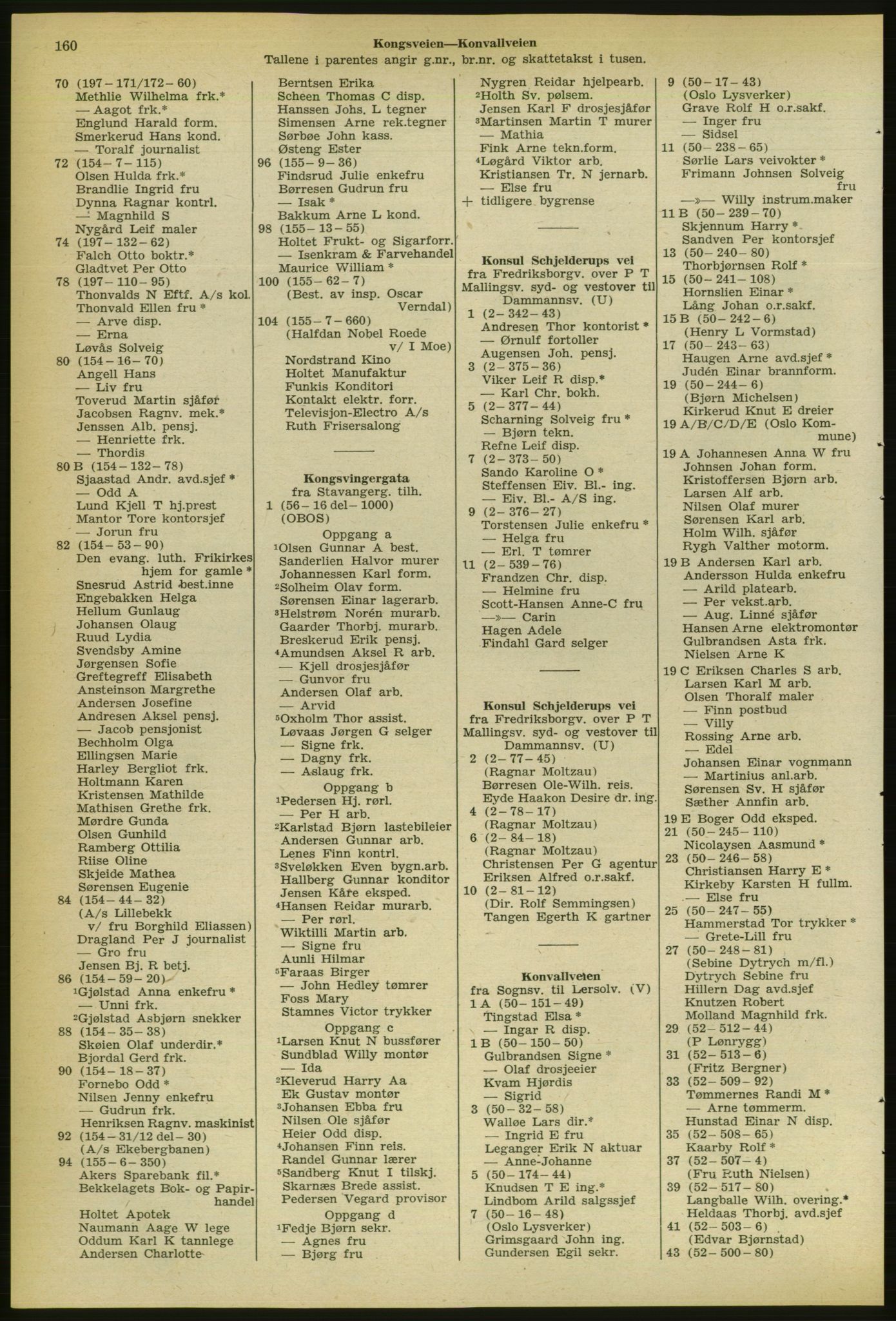 Kristiania/Oslo adressebok, PUBL/-, 1956-1957, s. 160