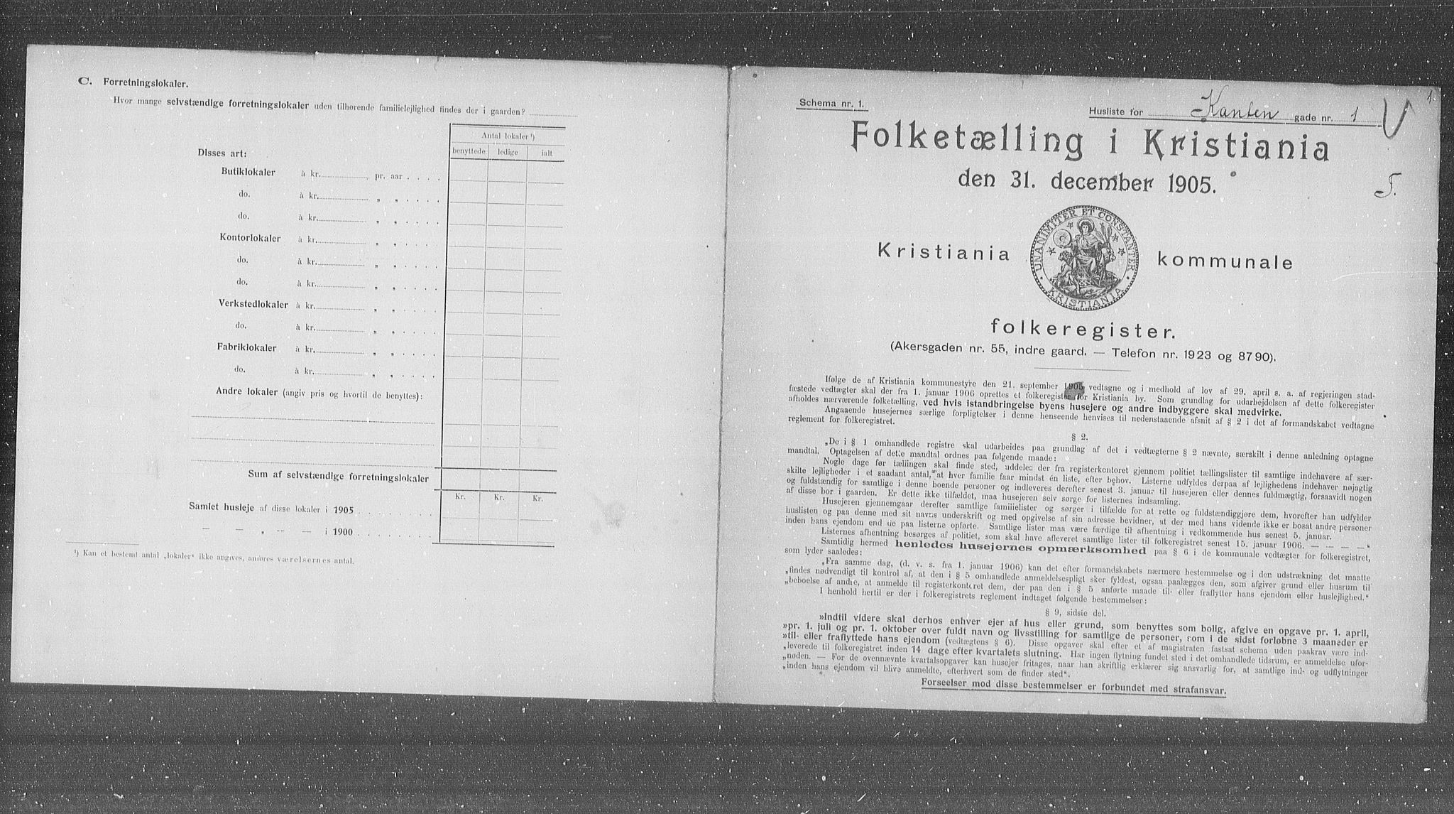 OBA, Kommunal folketelling 31.12.1905 for Kristiania kjøpstad, 1905, s. 25266