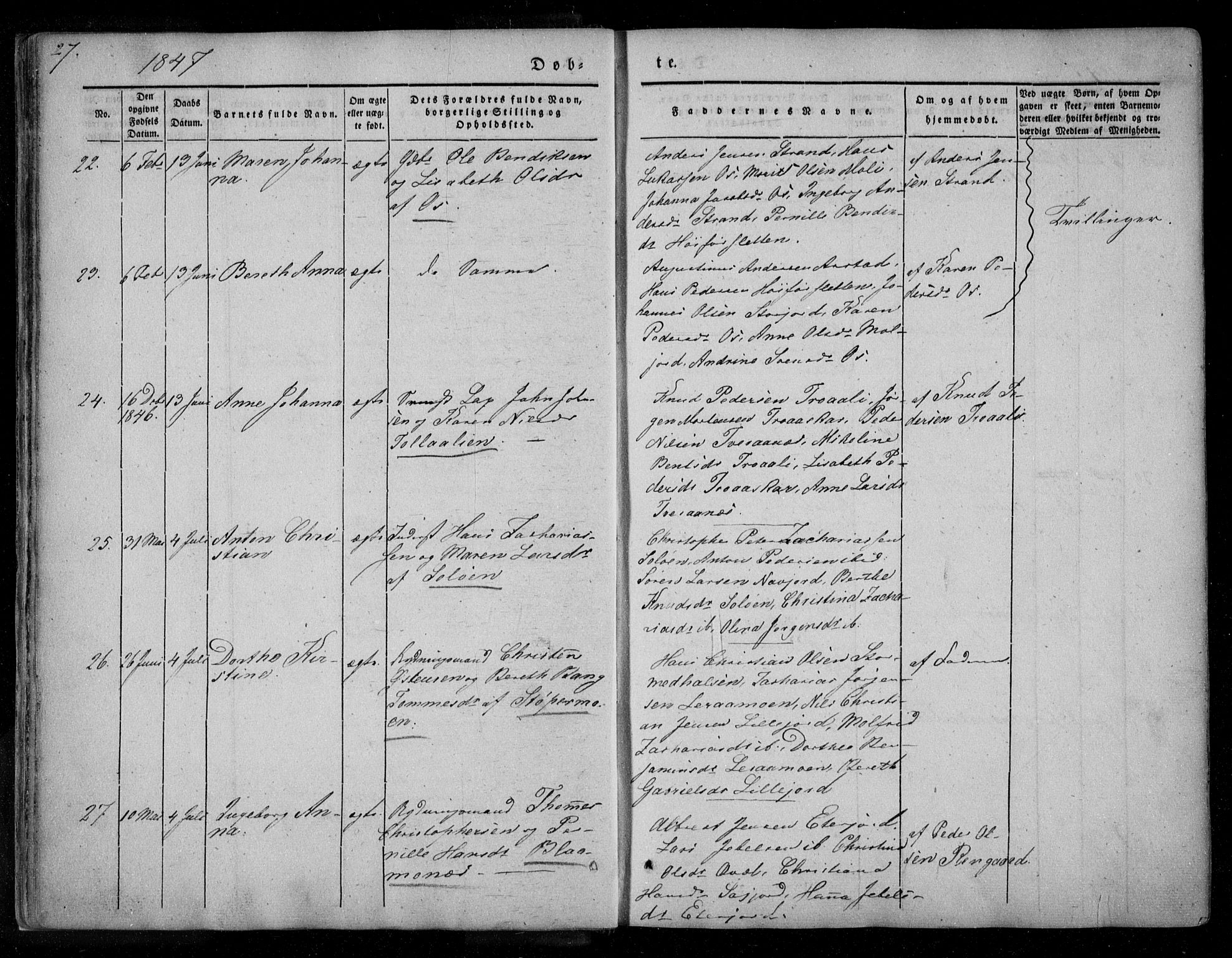 Ministerialprotokoller, klokkerbøker og fødselsregistre - Nordland, AV/SAT-A-1459/846/L0644: Ministerialbok nr. 846A02, 1837-1872, s. 27