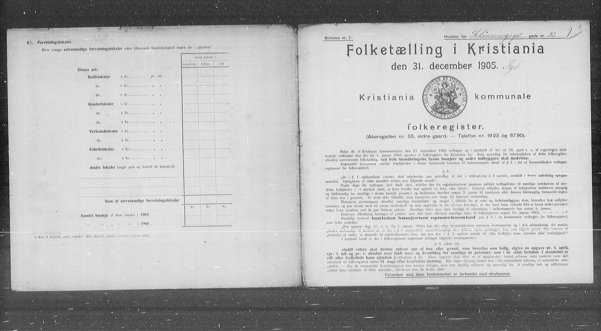 OBA, Kommunal folketelling 31.12.1905 for Kristiania kjøpstad, 1905, s. 48688