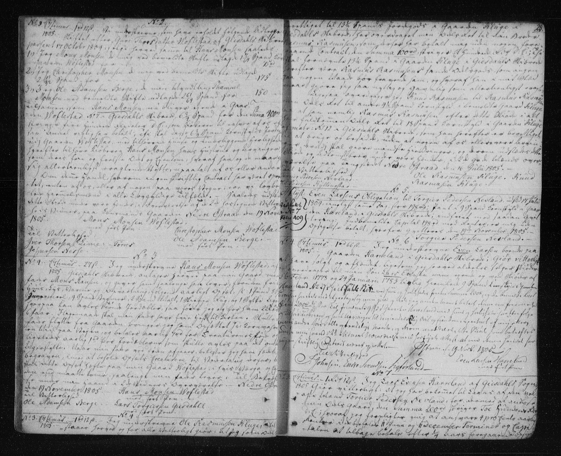 Jæren og Dalane sorenskriveri, AV/SAST-A-100306/4/41/41B/L0011: Pantebok nr. 8, 1805-1812, s. 25