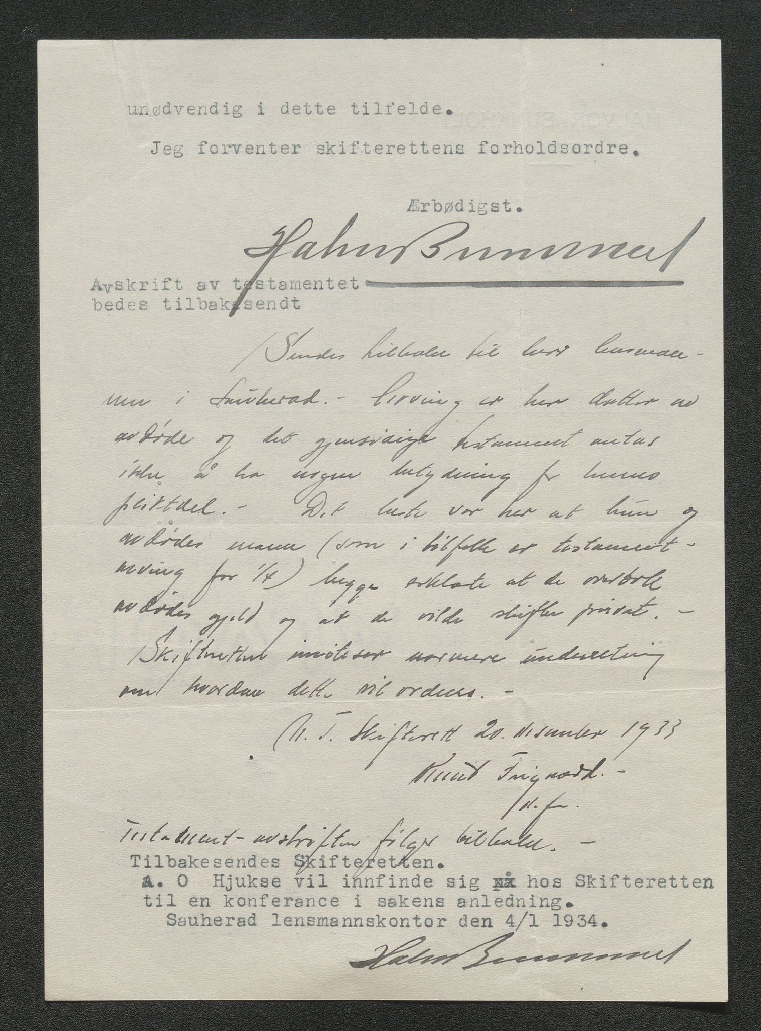 Nedre Telemark sorenskriveri, AV/SAKO-A-135/H/Ha/Hab/L0008: Dødsfallsfortegnelser
, 1931-1935, s. 853