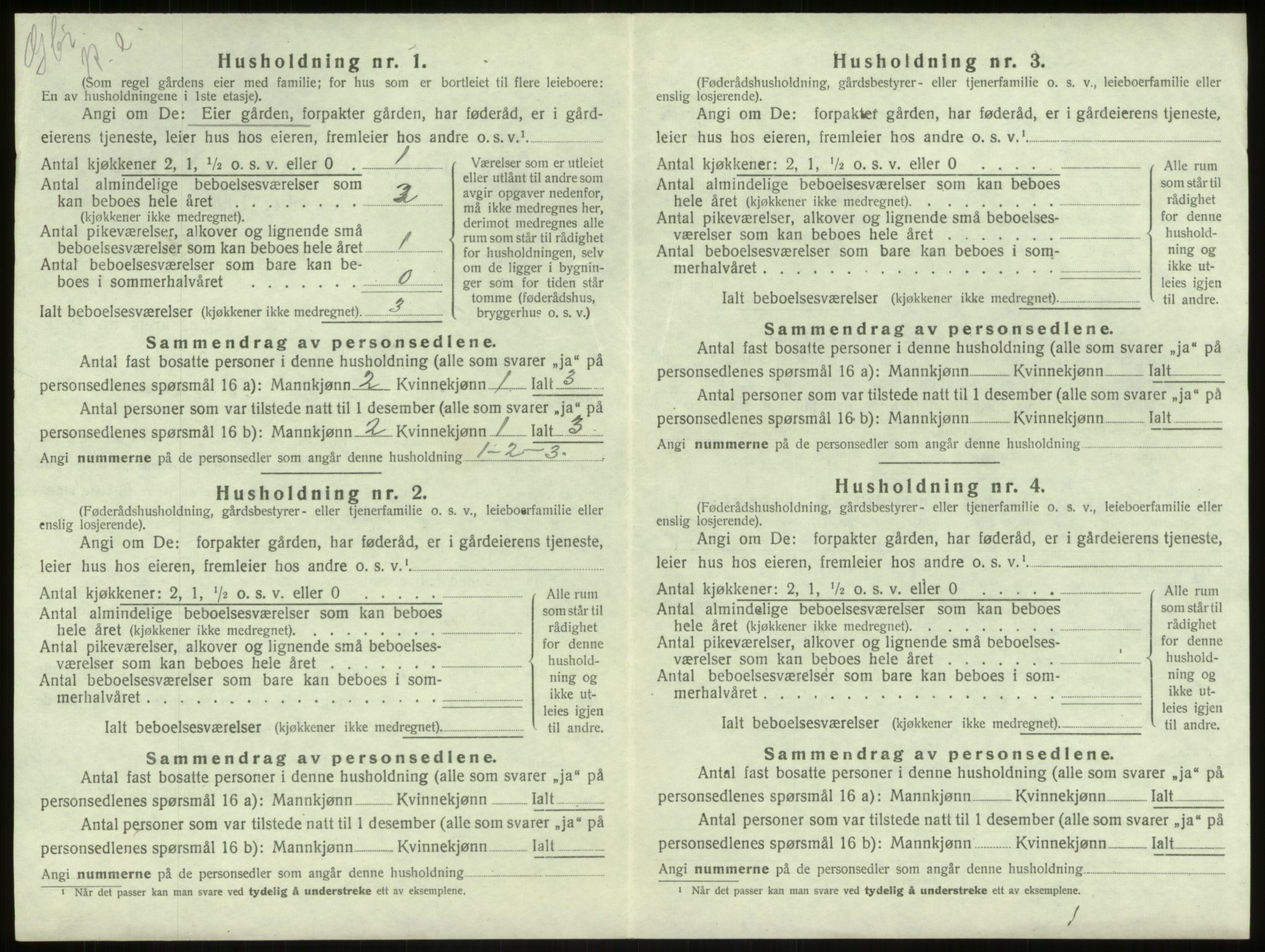 SAB, Folketelling 1920 for 1250 Haus herred, 1920, s. 413