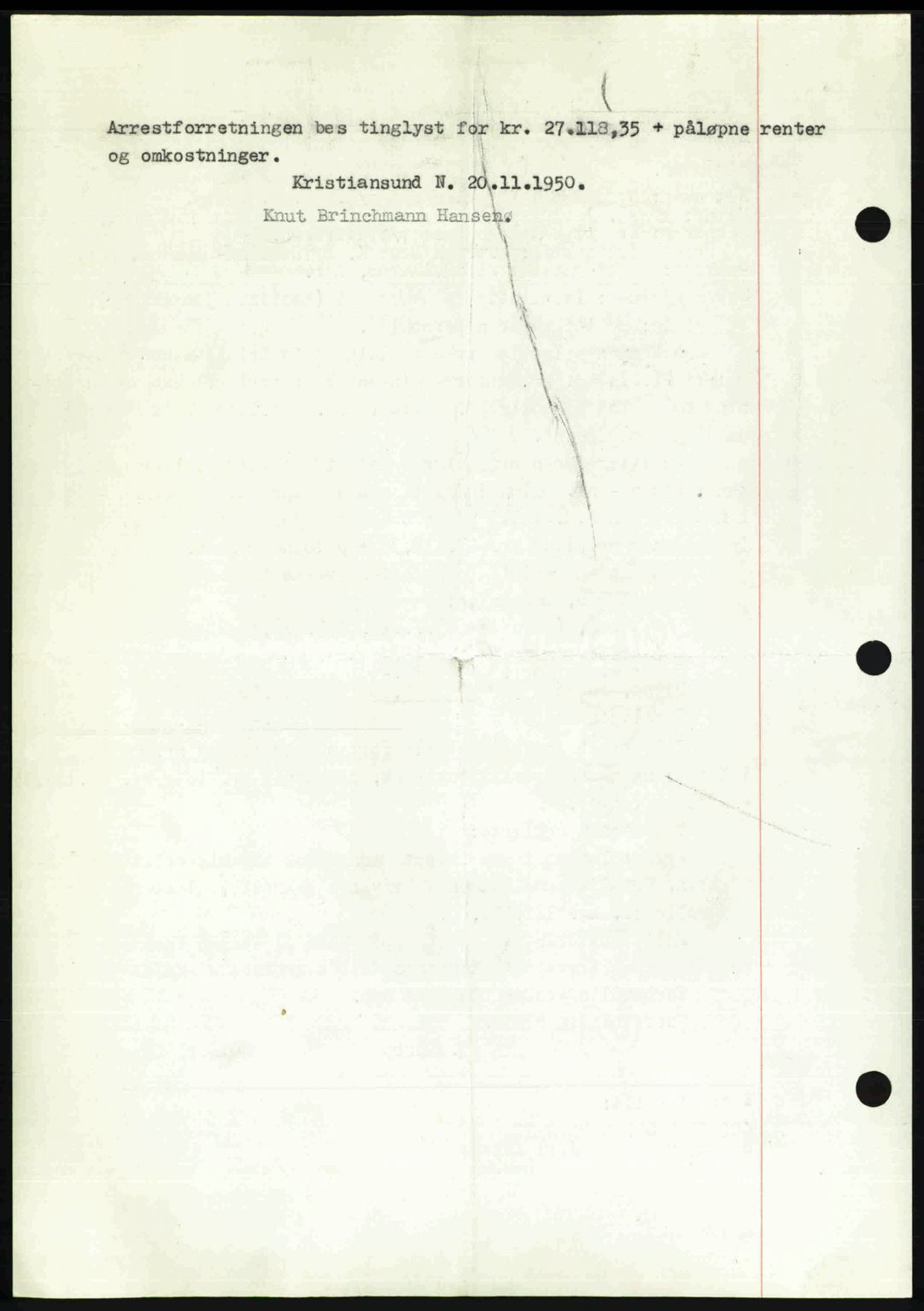 Kristiansund byfogd, AV/SAT-A-4587/A/27: Pantebok nr. 50, 1950-1950, Dagboknr: 2006/1950