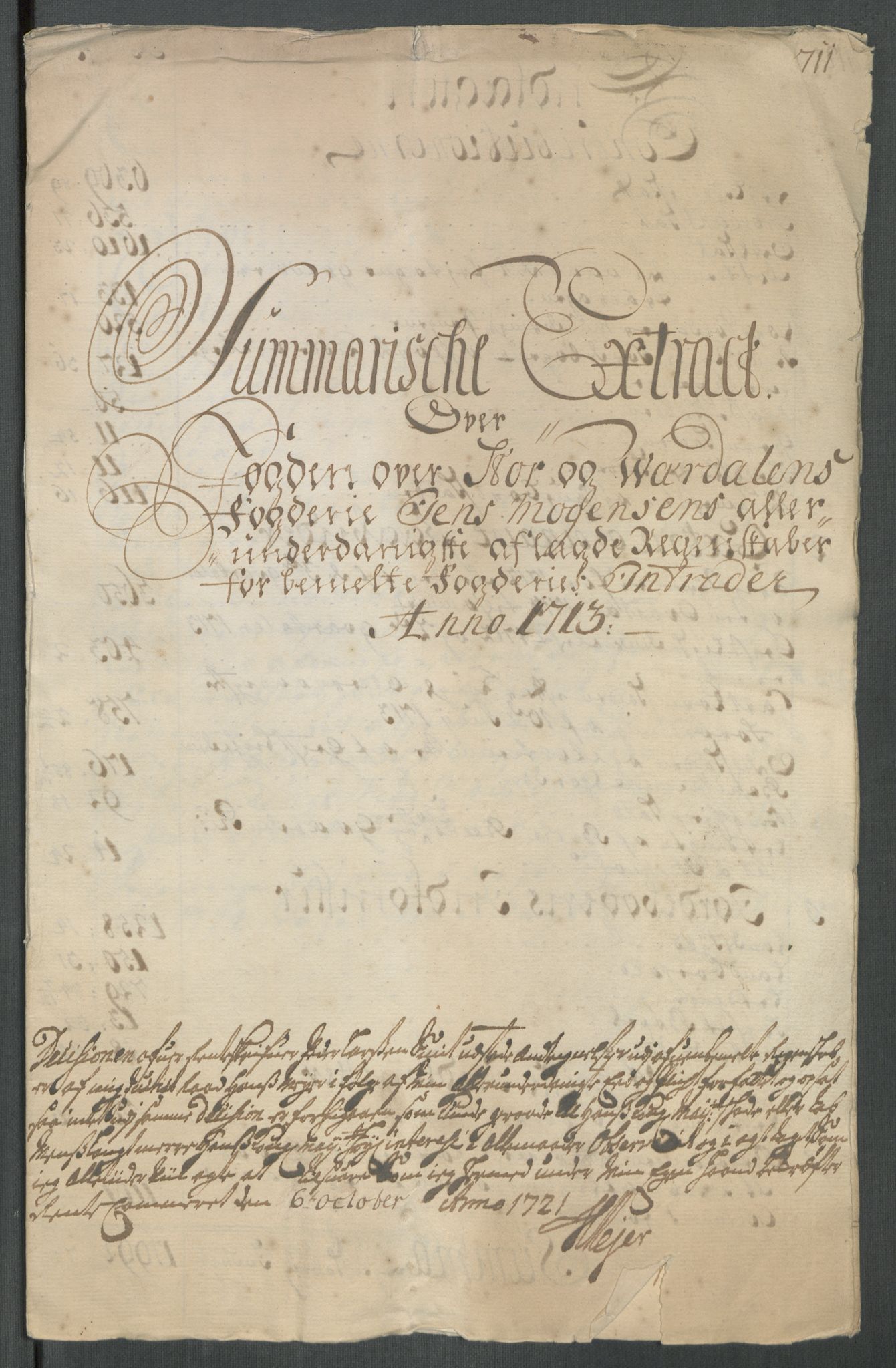 Rentekammeret inntil 1814, Reviderte regnskaper, Fogderegnskap, AV/RA-EA-4092/R62/L4203: Fogderegnskap Stjørdal og Verdal, 1713, s. 13