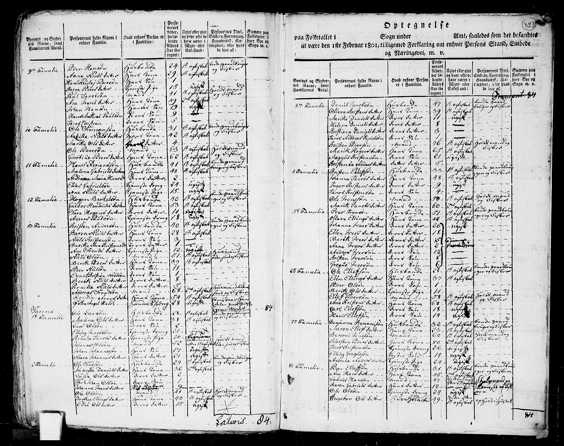 RA, Folketelling 1801 for 1836P Rødøy prestegjeld, 1801, s. 322b-323a