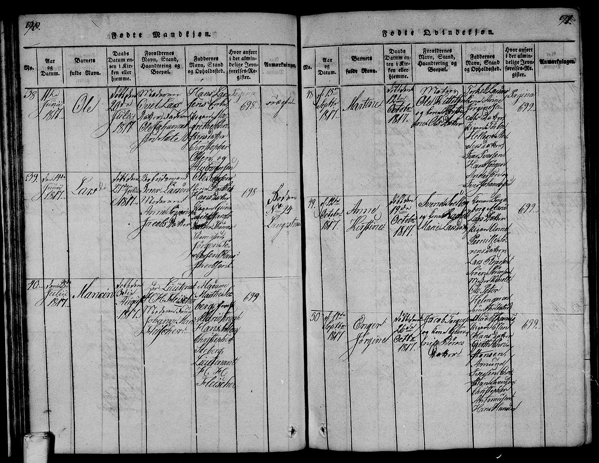 Larvik kirkebøker, SAKO/A-352/F/Fa/L0001: Ministerialbok nr. I 1, 1814-1825, s. 90-91