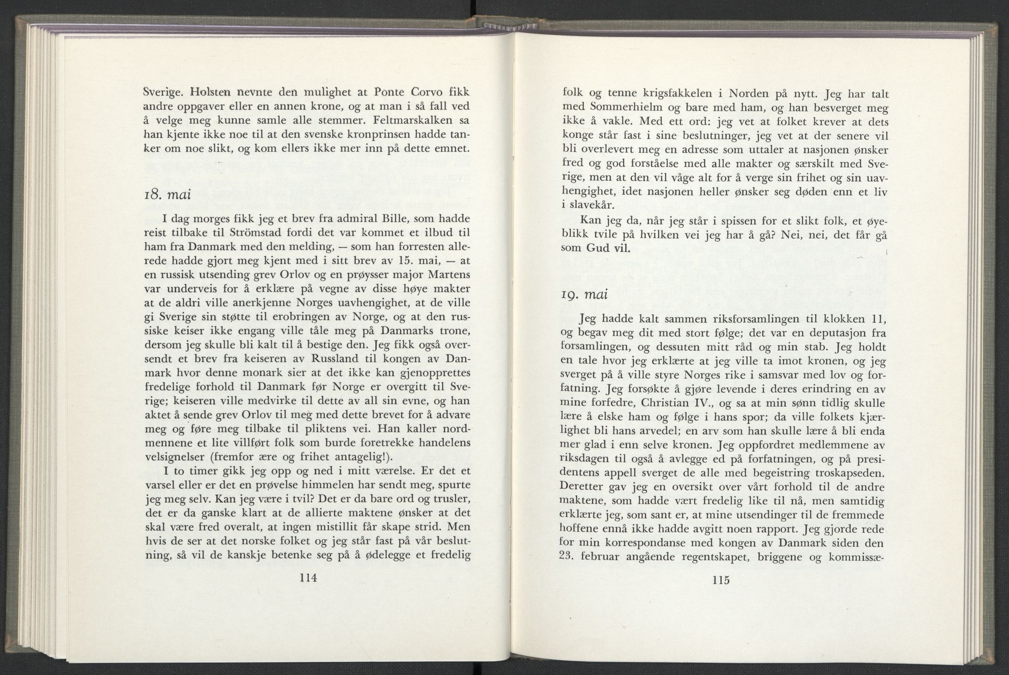 Andre publikasjoner, PUBL/PUBL-999/0003/0002: Christian Frederiks dagbok fra 1814 (1954), 1814, s. 61