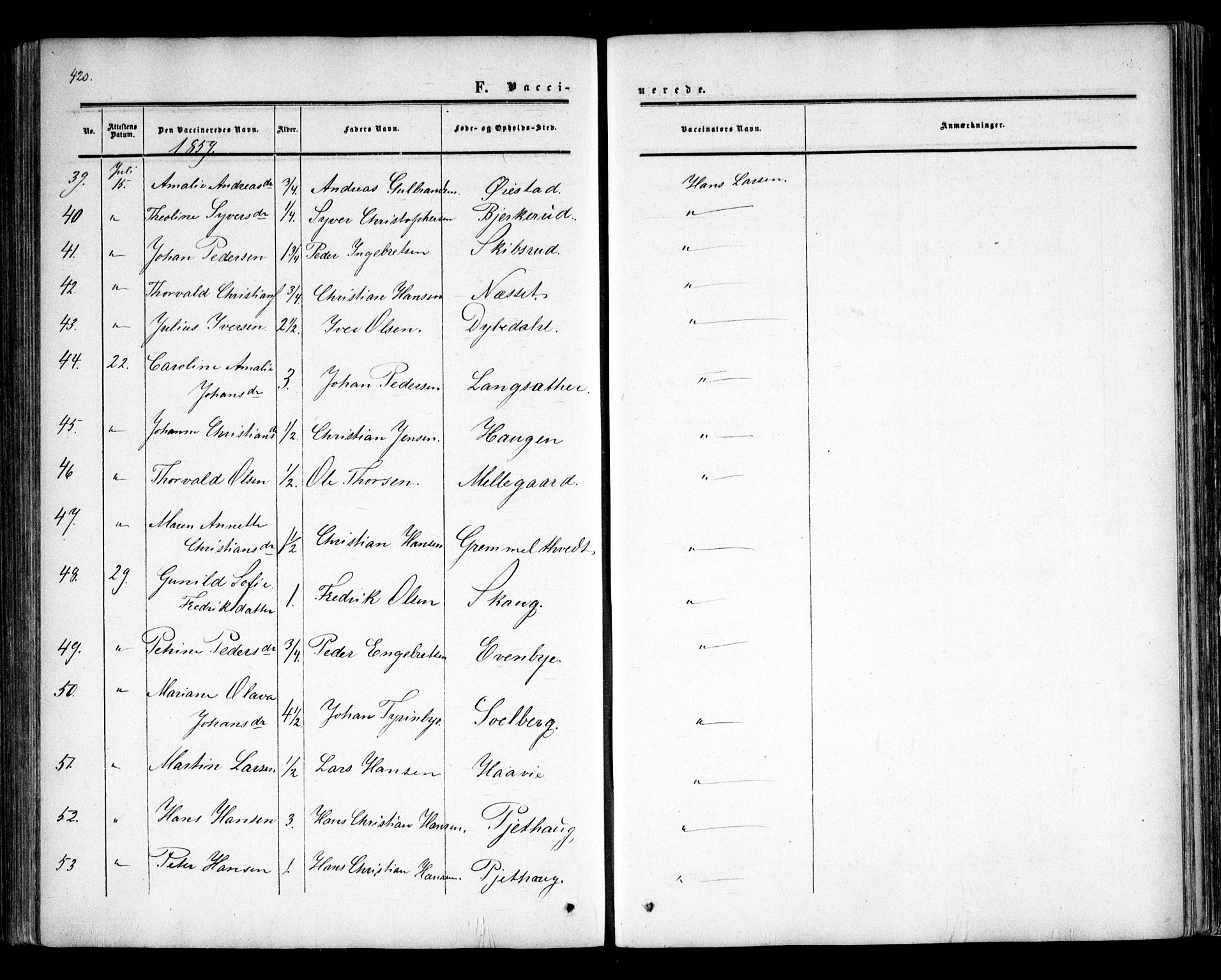 Trøgstad prestekontor Kirkebøker, AV/SAO-A-10925/F/Fa/L0008.b: Ministerialbok nr. I 8B, 1855-1864, s. 420
