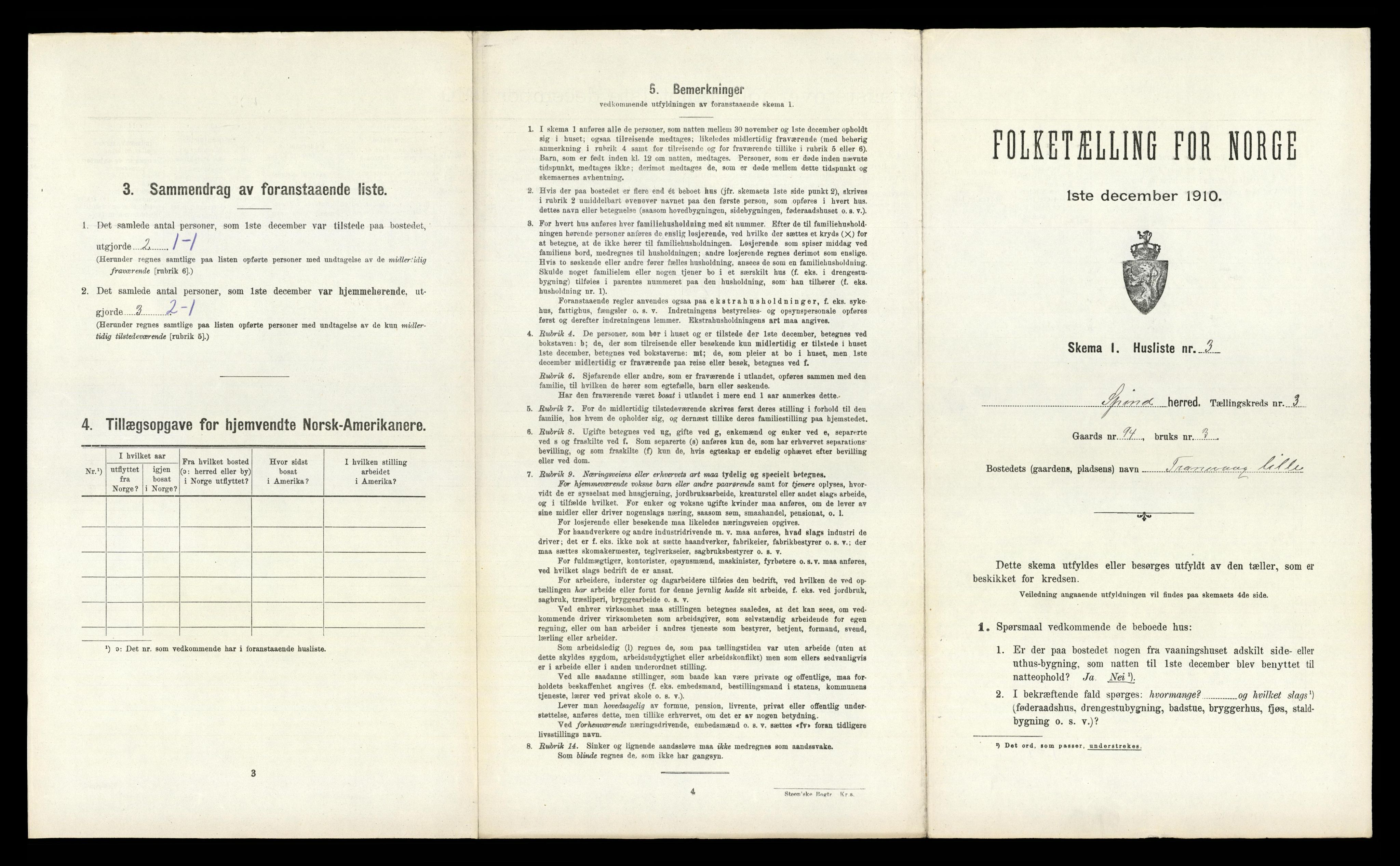 RA, Folketelling 1910 for 1040 Spind herred, 1910, s. 306