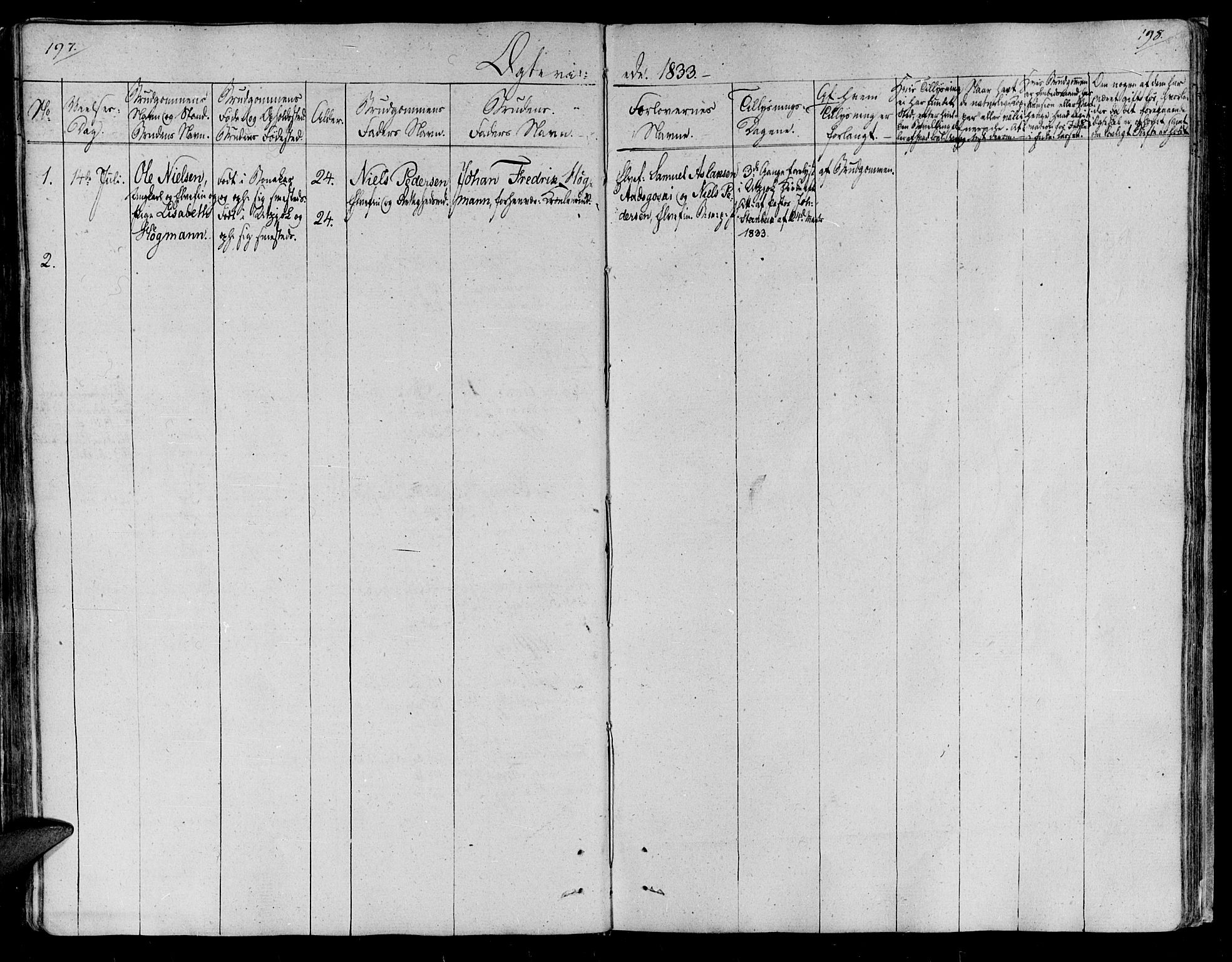 Lebesby sokneprestkontor, AV/SATØ-S-1353/H/Ha/L0002kirke: Ministerialbok nr. 2, 1816-1833, s. 197-198