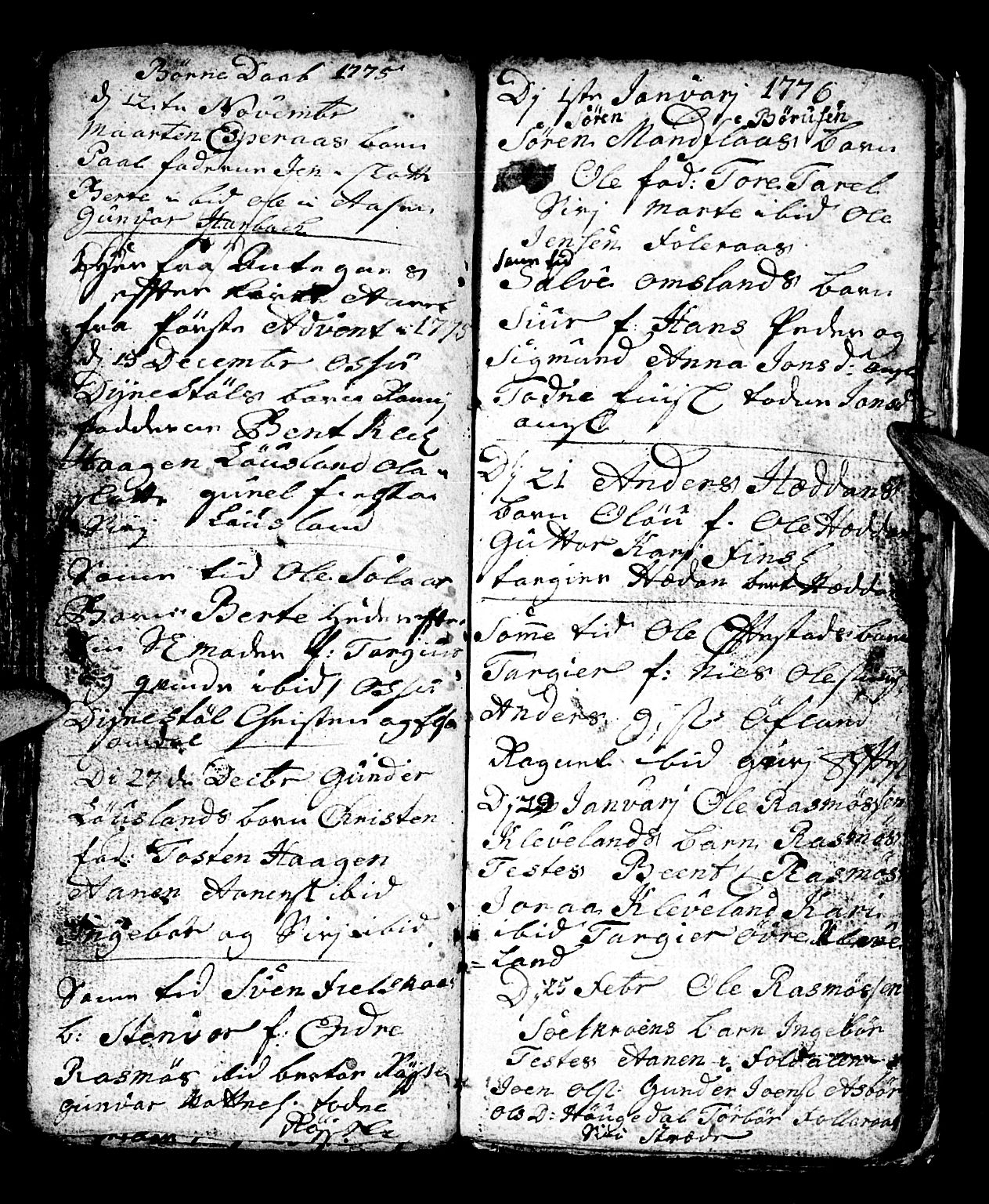 Bjelland sokneprestkontor, SAK/1111-0005/F/Fb/Fbb/L0001: Klokkerbok nr. B 1, 1732-1782, s. 105