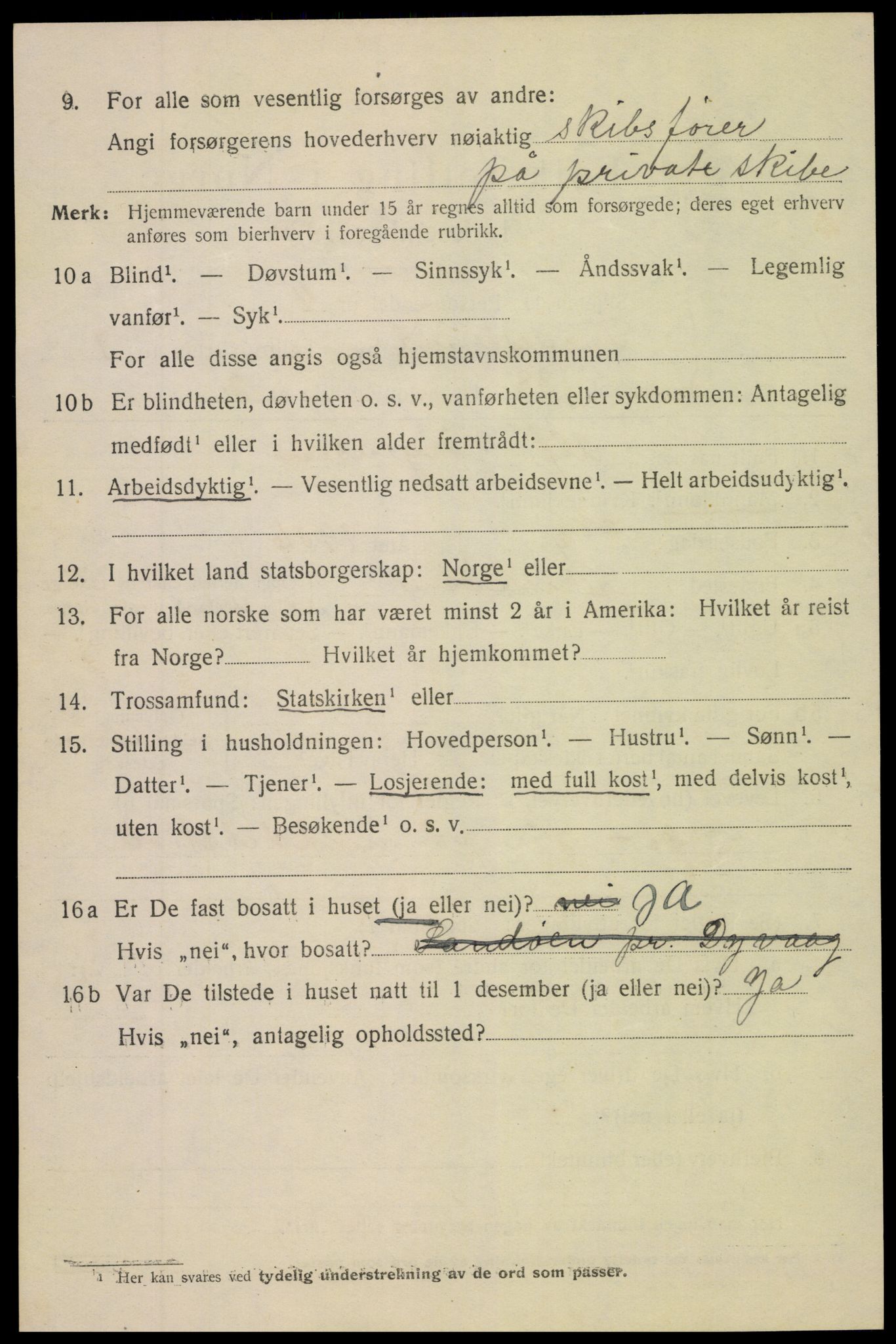 SAK, Folketelling 1920 for 0902 Tvedestrand ladested, 1920, s. 1718