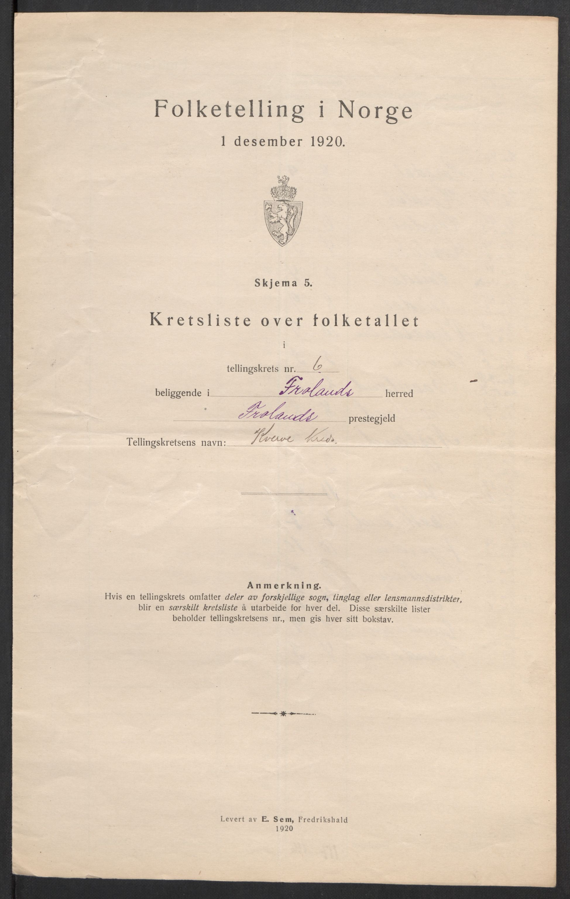 SAK, Folketelling 1920 for 0919 Froland herred, 1920, s. 21