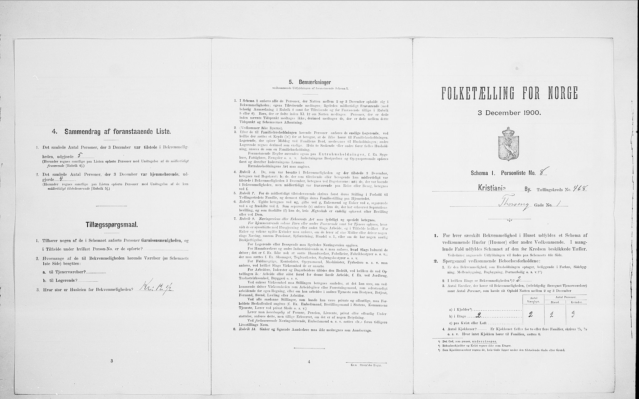 SAO, Folketelling 1900 for 0301 Kristiania kjøpstad, 1900, s. 97902