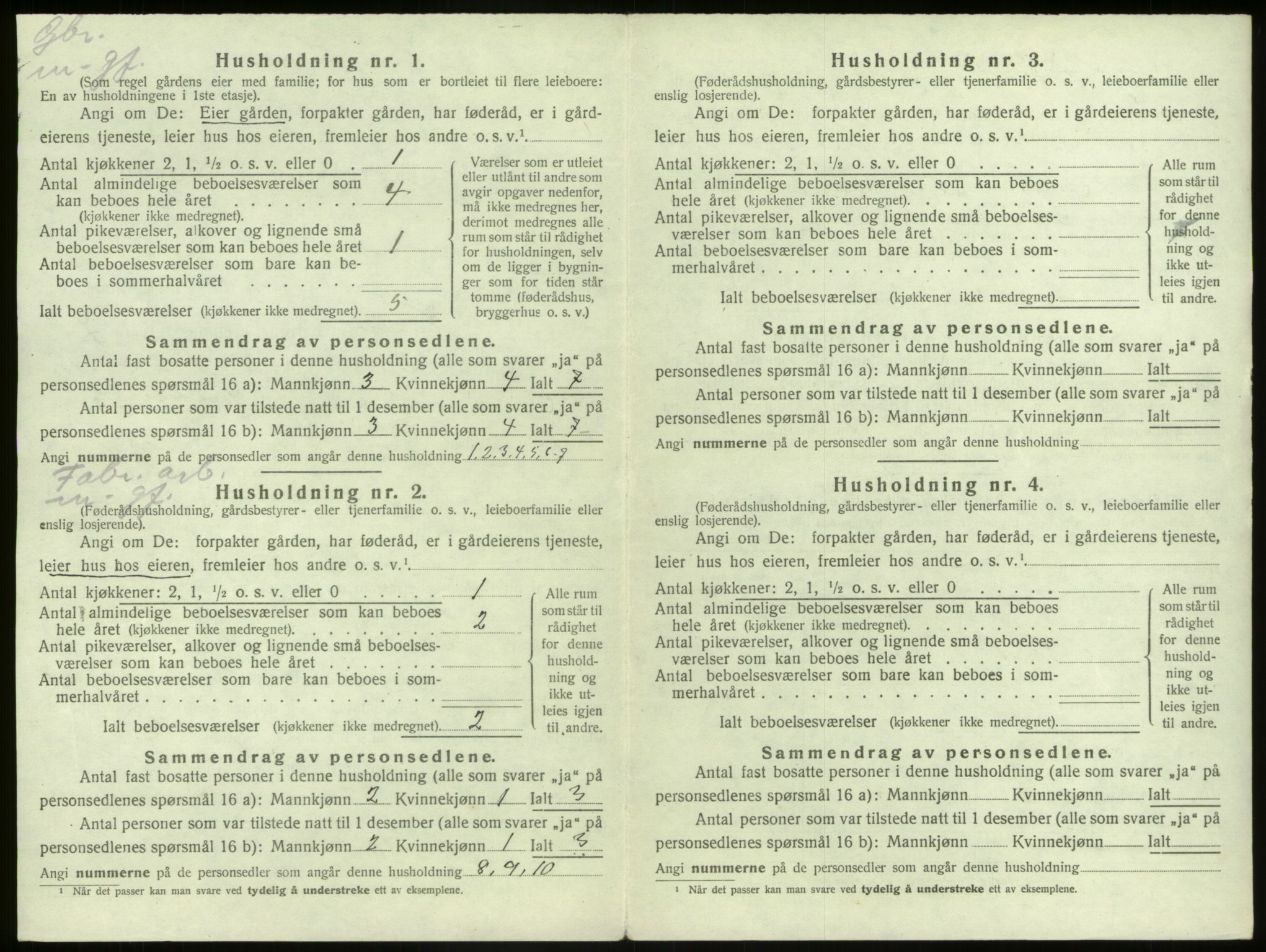 SAB, Folketelling 1920 for 1437 Kinn herred, 1920, s. 275