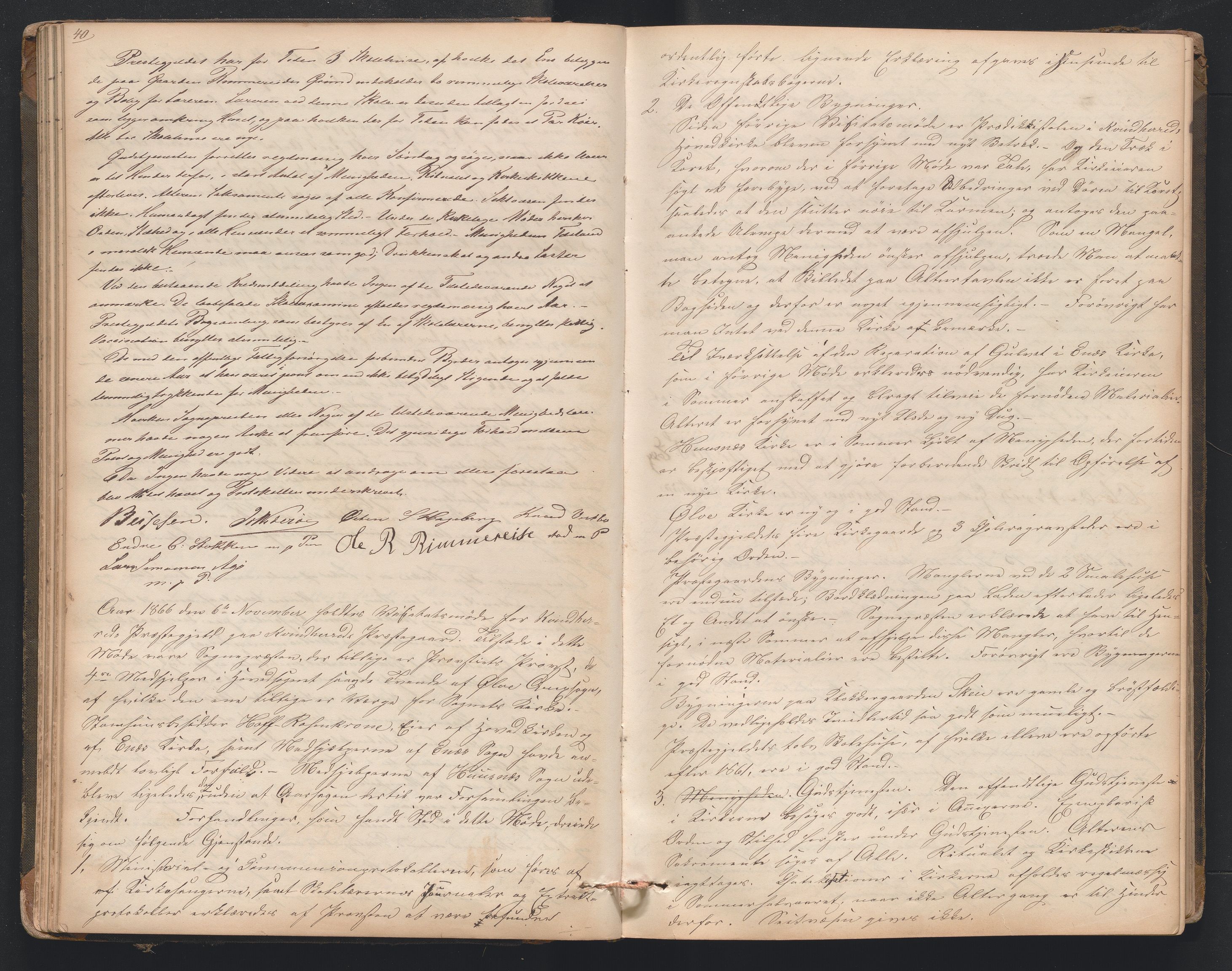 Nordre Sunnhordland prosti, AV/SAB-A-99912/F/L0001: Visitasprotokoll , 1860-1959, s. 40