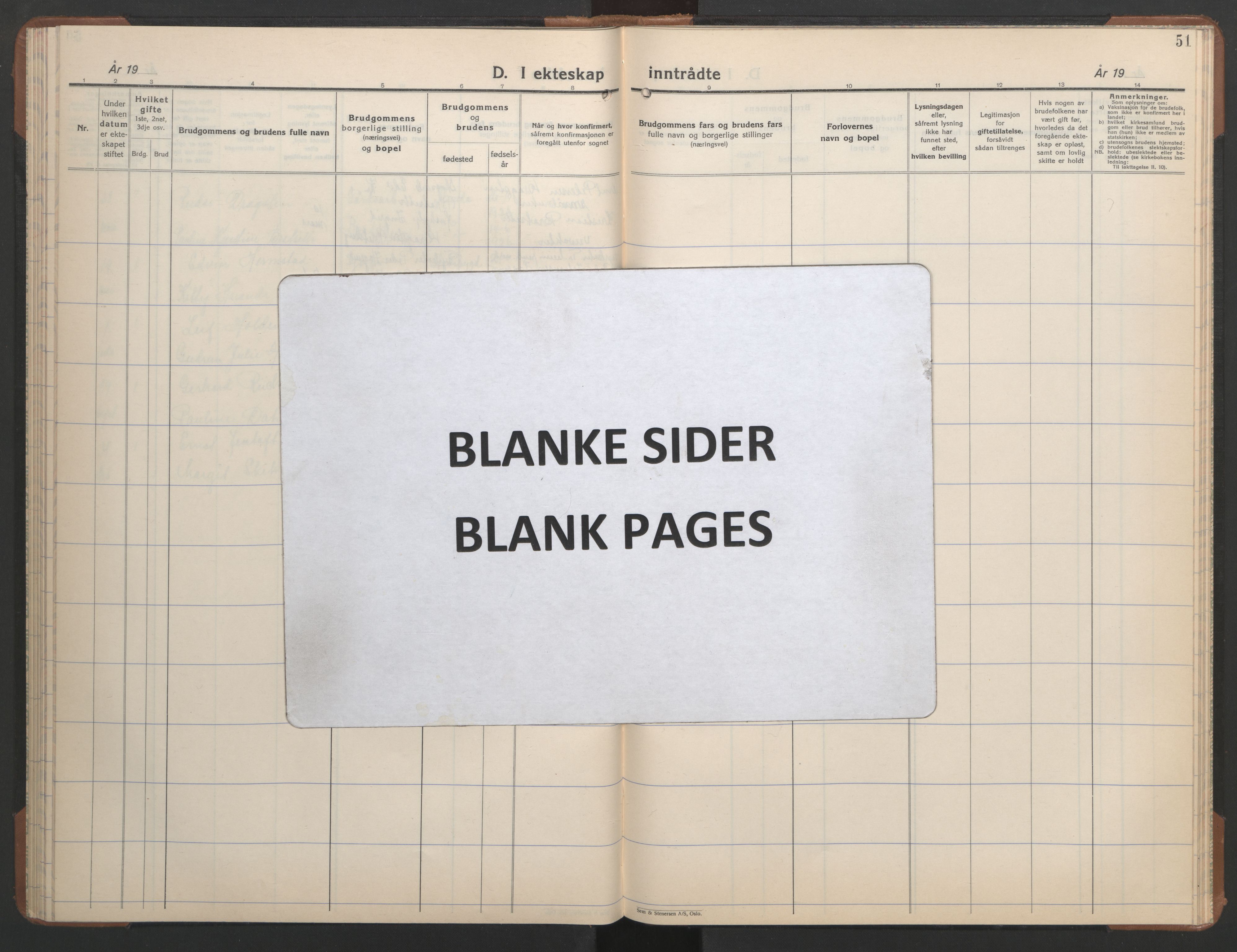 Ministerialprotokoller, klokkerbøker og fødselsregistre - Sør-Trøndelag, AV/SAT-A-1456/608/L0343: Klokkerbok nr. 608C09, 1938-1952, s. 51