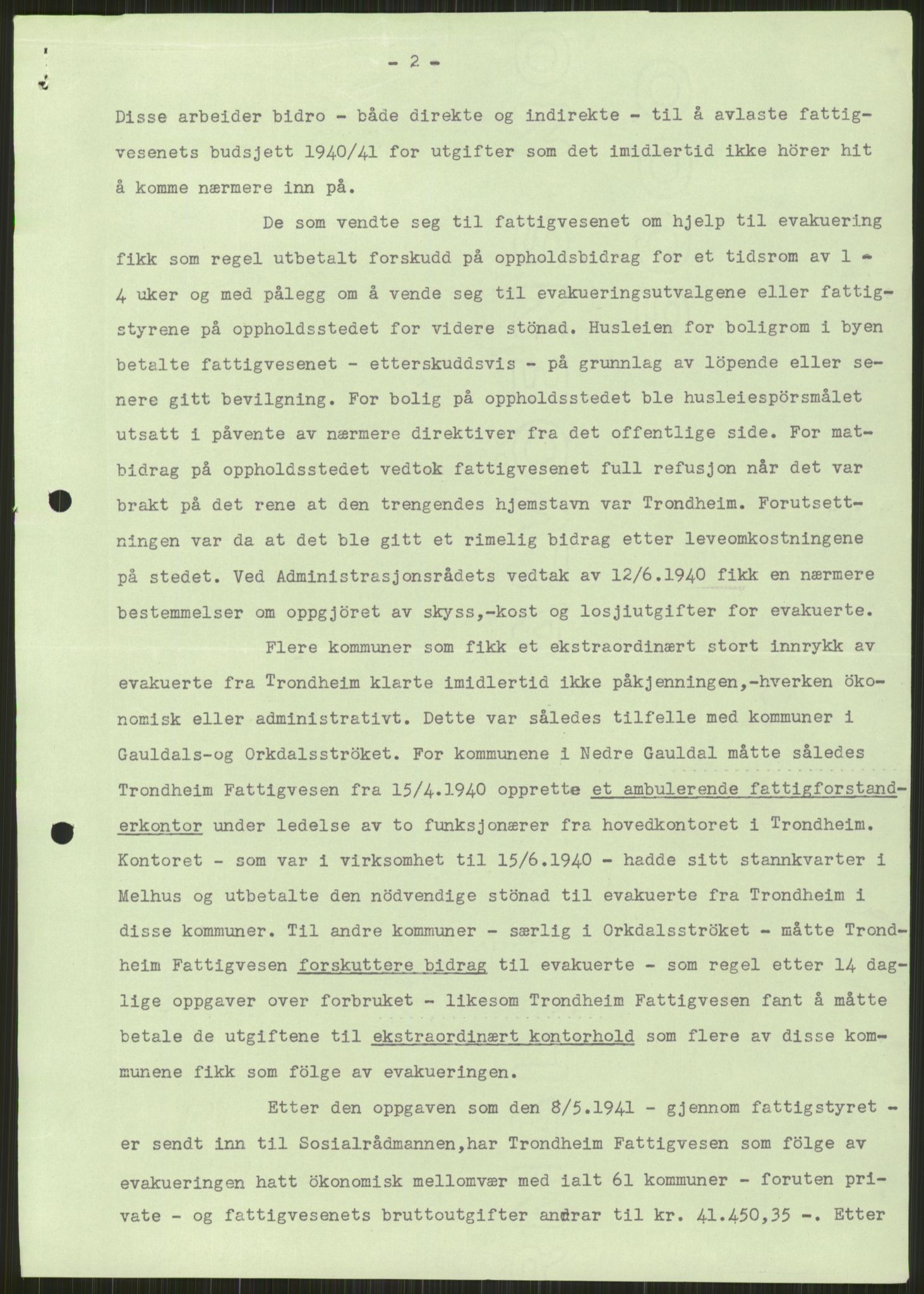 Forsvaret, Forsvarets krigshistoriske avdeling, AV/RA-RAFA-2017/Y/Ya/L0016: II-C-11-31 - Fylkesmenn.  Rapporter om krigsbegivenhetene 1940., 1940, s. 223