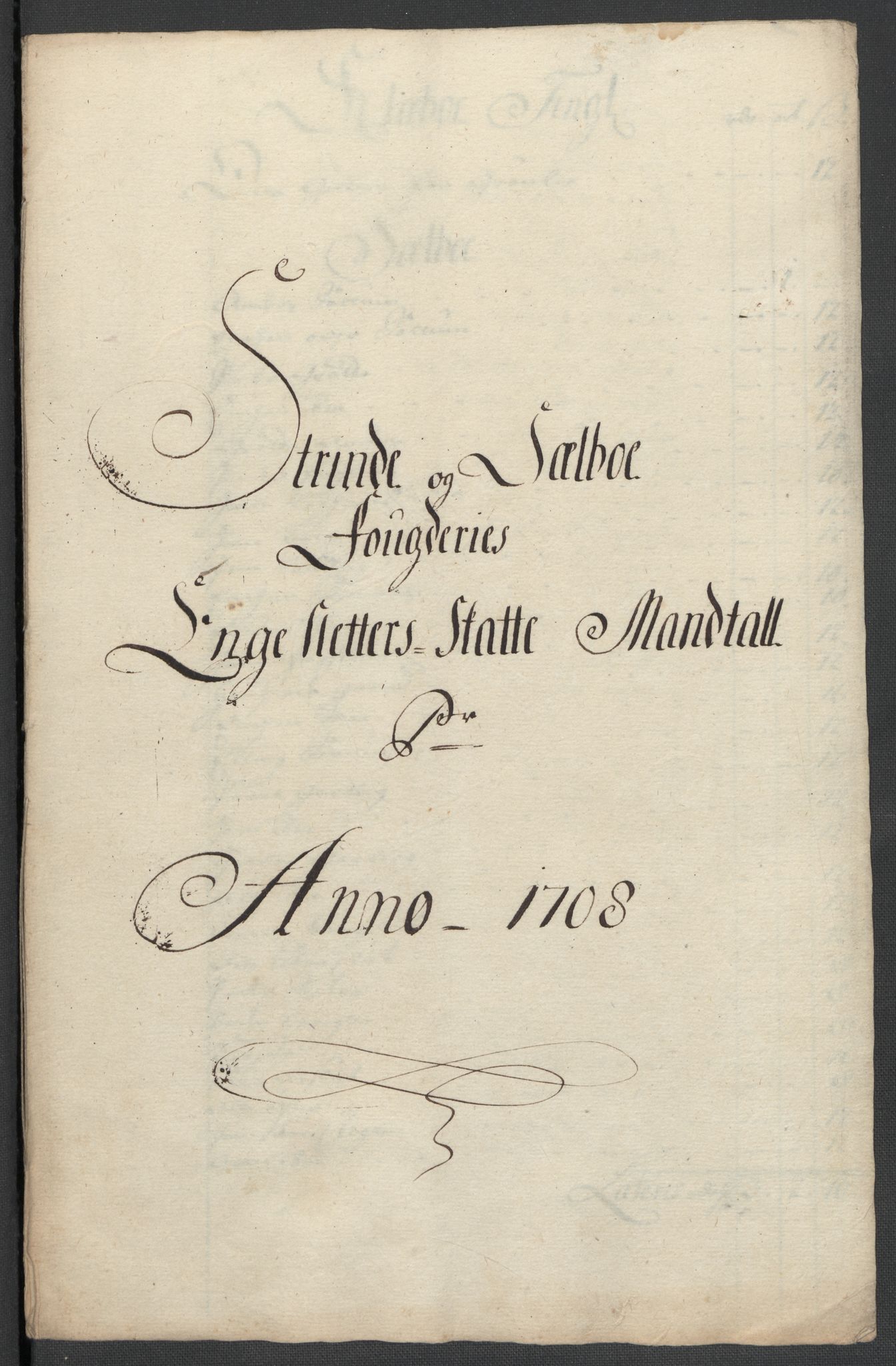 Rentekammeret inntil 1814, Reviderte regnskaper, Fogderegnskap, RA/EA-4092/R61/L4110: Fogderegnskap Strinda og Selbu, 1707-1708, s. 393