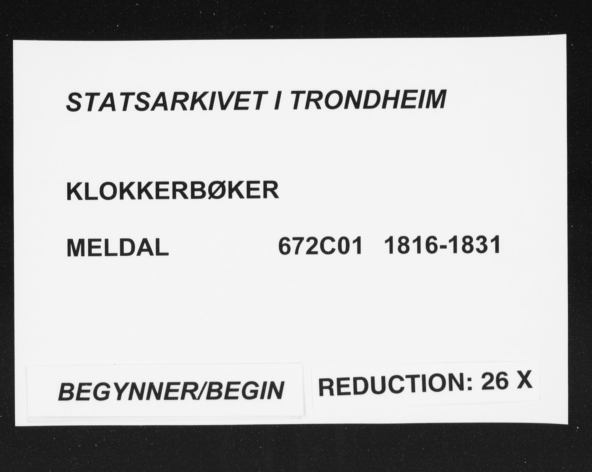 Ministerialprotokoller, klokkerbøker og fødselsregistre - Sør-Trøndelag, SAT/A-1456/672/L0862: Klokkerbok nr. 672C01, 1816-1831