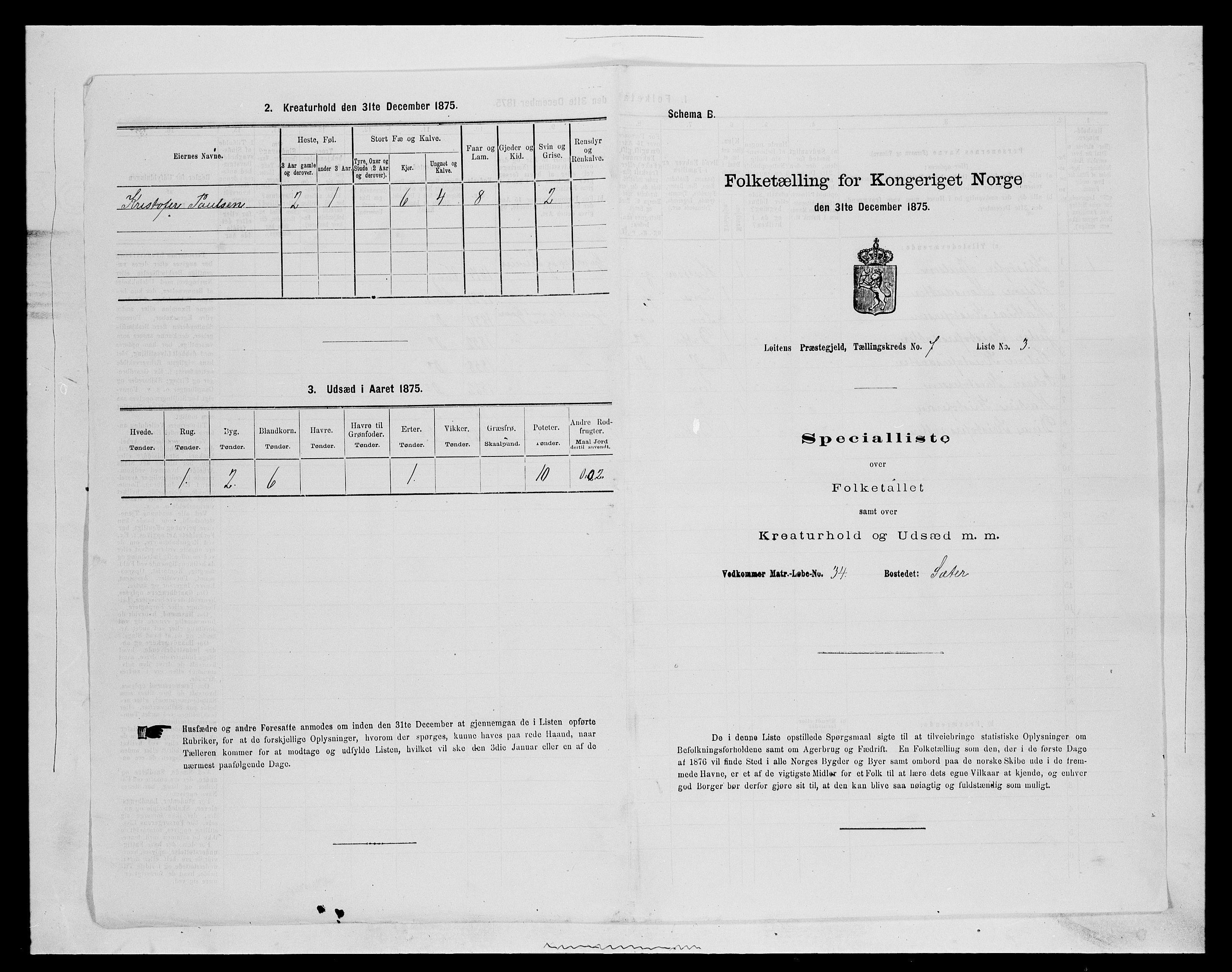 SAH, Folketelling 1875 for 0415P Løten prestegjeld, 1875, s. 1475