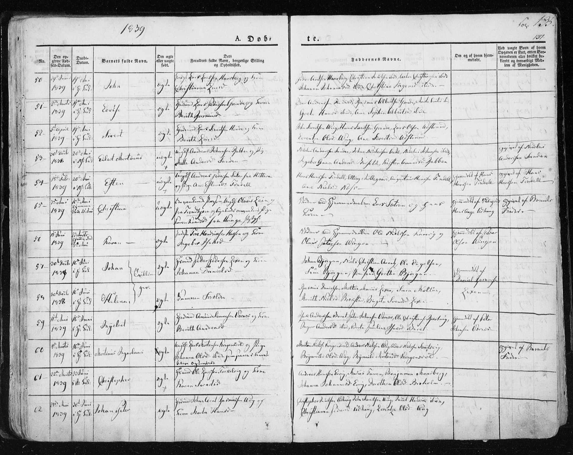Ministerialprotokoller, klokkerbøker og fødselsregistre - Sør-Trøndelag, SAT/A-1456/659/L0735: Ministerialbok nr. 659A05, 1826-1841, s. 135