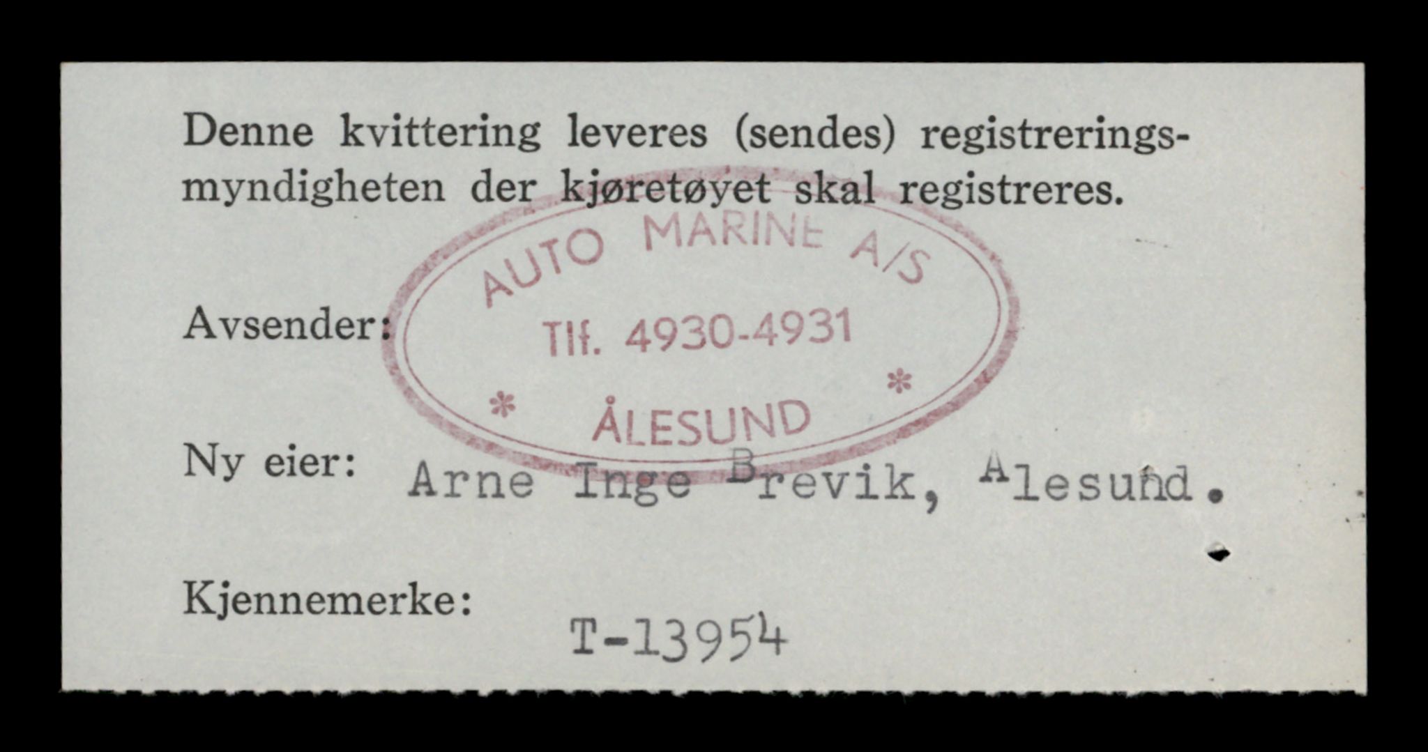 Møre og Romsdal vegkontor - Ålesund trafikkstasjon, AV/SAT-A-4099/F/Fe/L0042: Registreringskort for kjøretøy T 13906 - T 14079, 1927-1998, s. 834