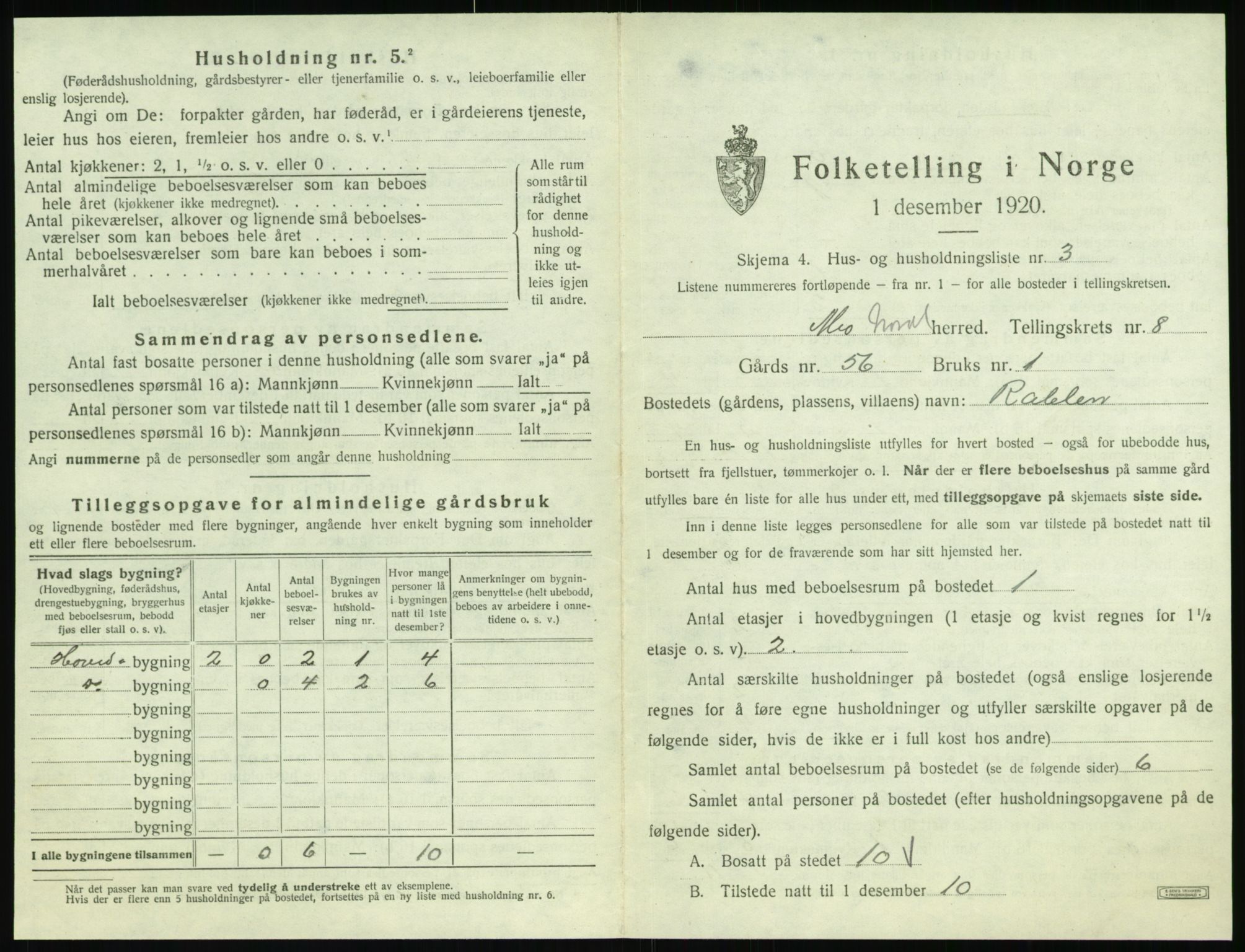 SAT, Folketelling 1920 for 1833 Mo herred, 1920, s. 1024