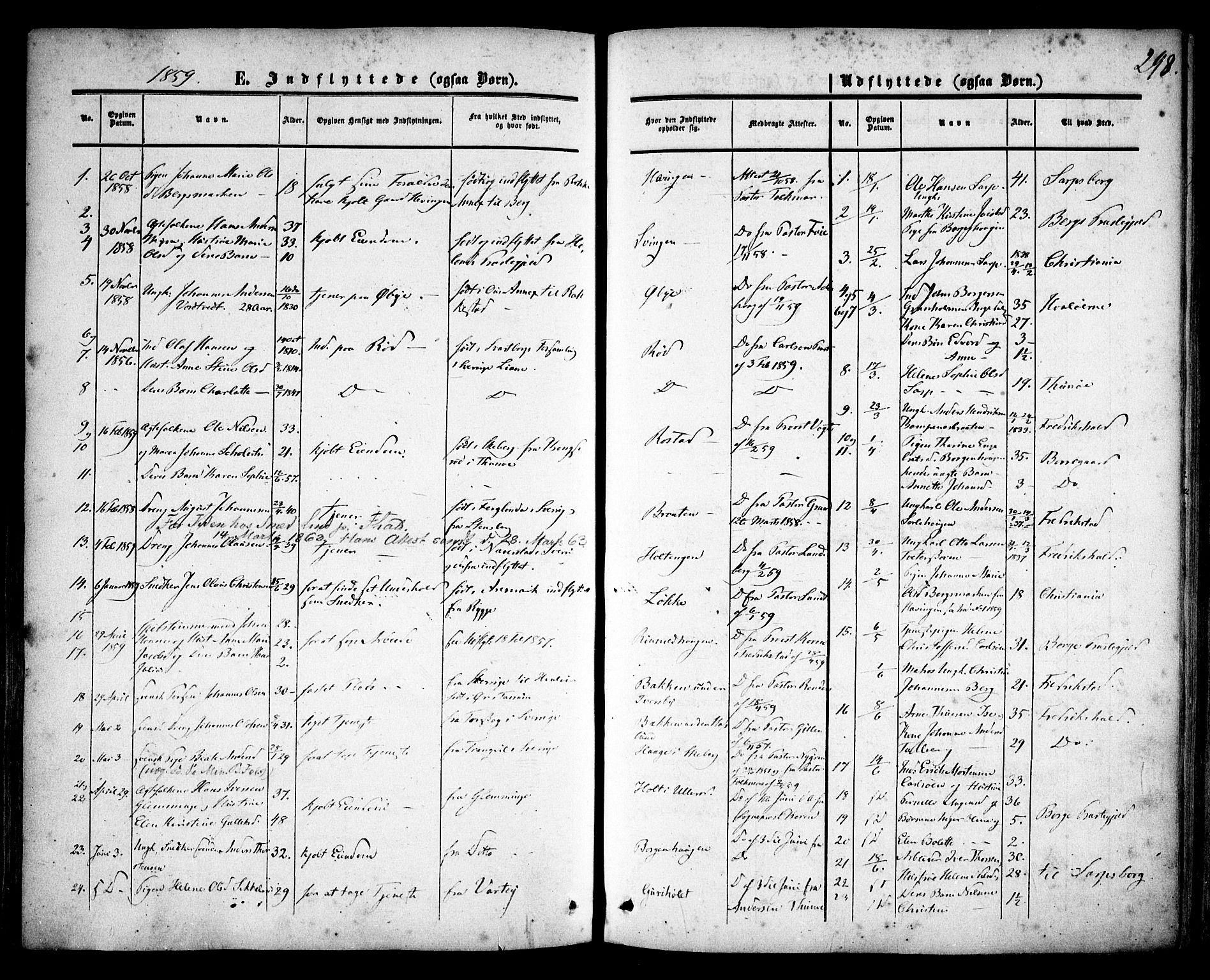 Skjeberg prestekontor Kirkebøker, AV/SAO-A-10923/F/Fa/L0007: Ministerialbok nr. I 7, 1859-1868, s. 298